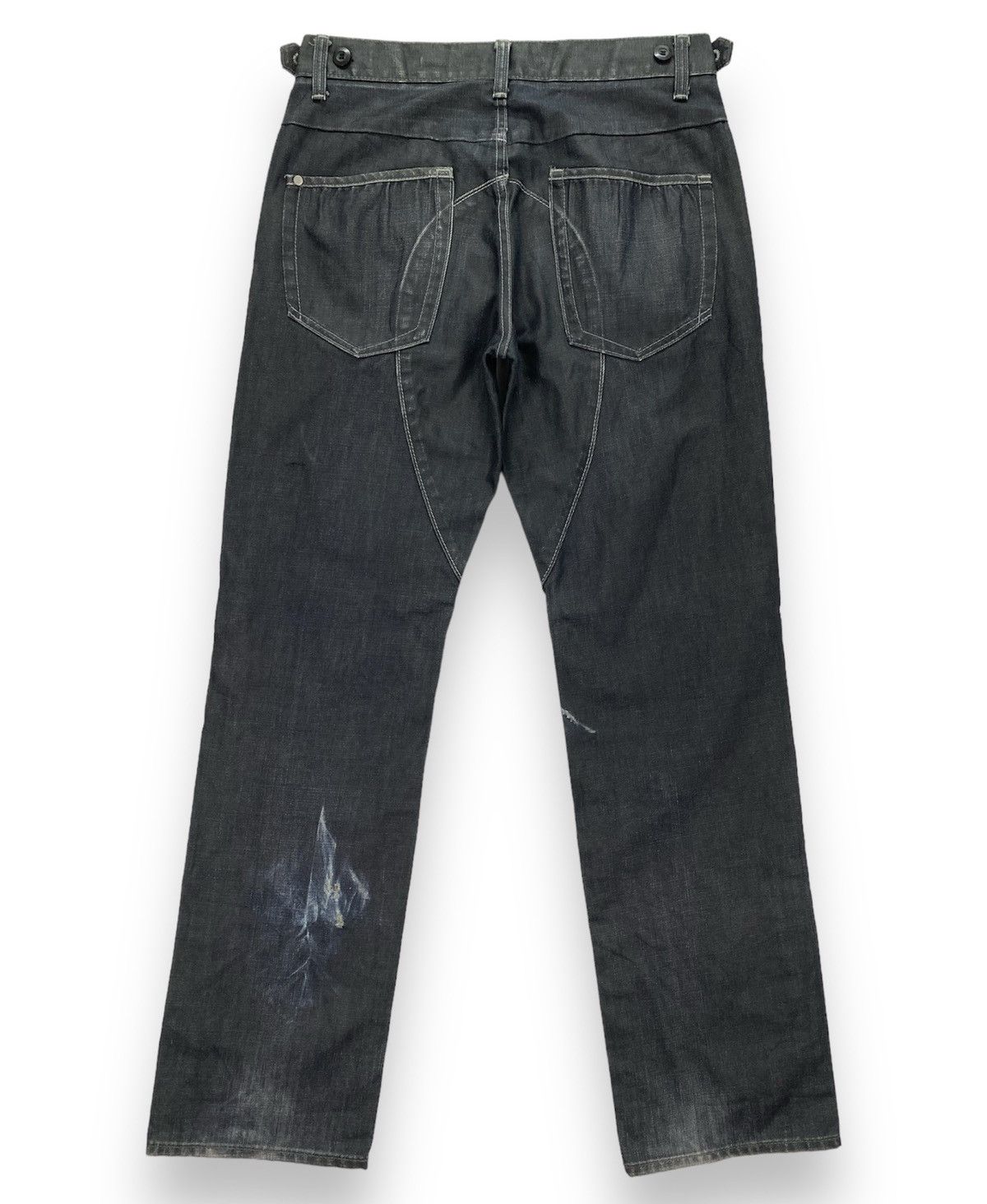 Japanese Brand UJ Distressed Waxed Jeans Size US 30 / EU 46 - 1 Thumbnail