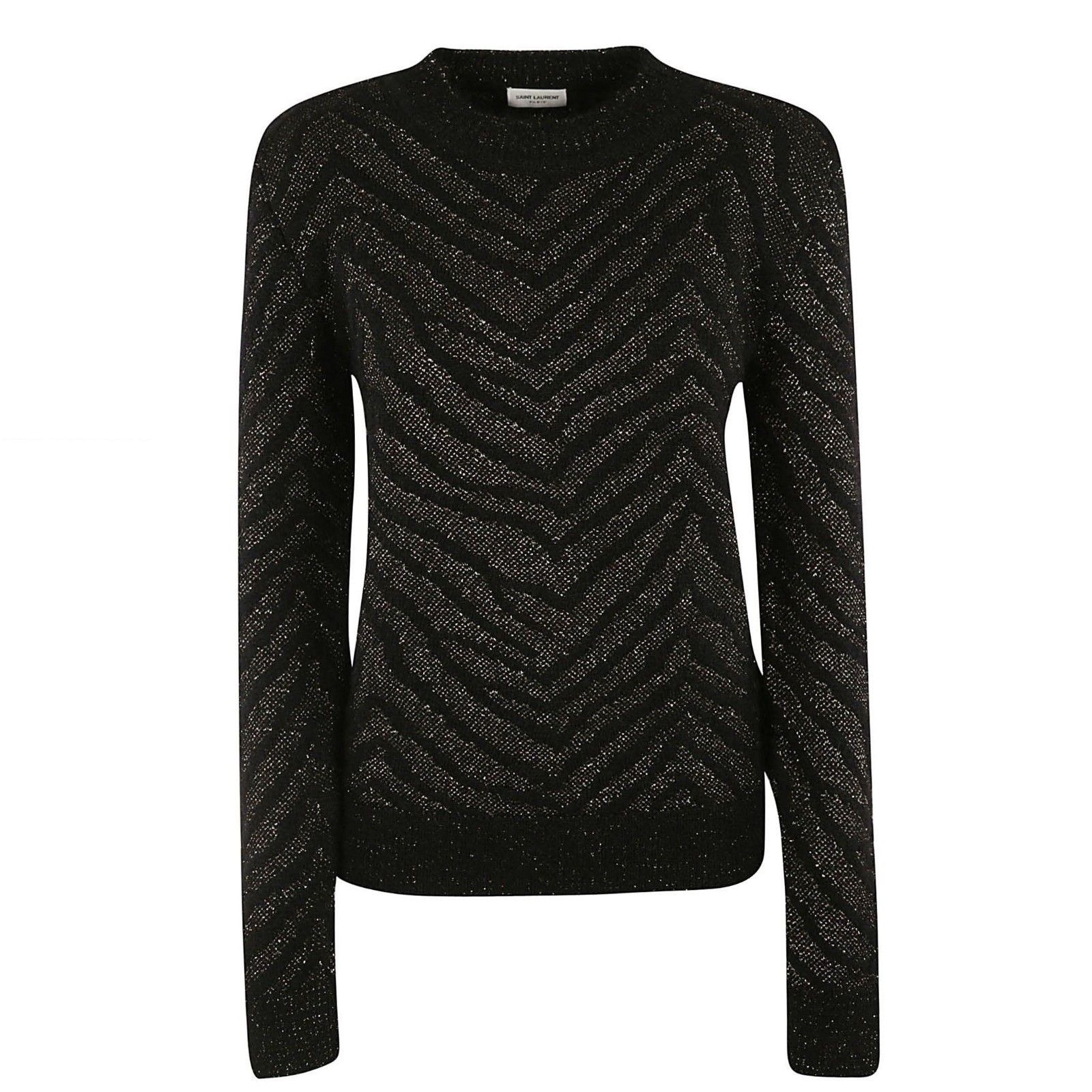 Saint Laurent Paris Zebra Print Lurex Mohair Black Sweater in size M NWT $1705 Size M / US 6-8 / IT 42-44 - 2 Thumbnail