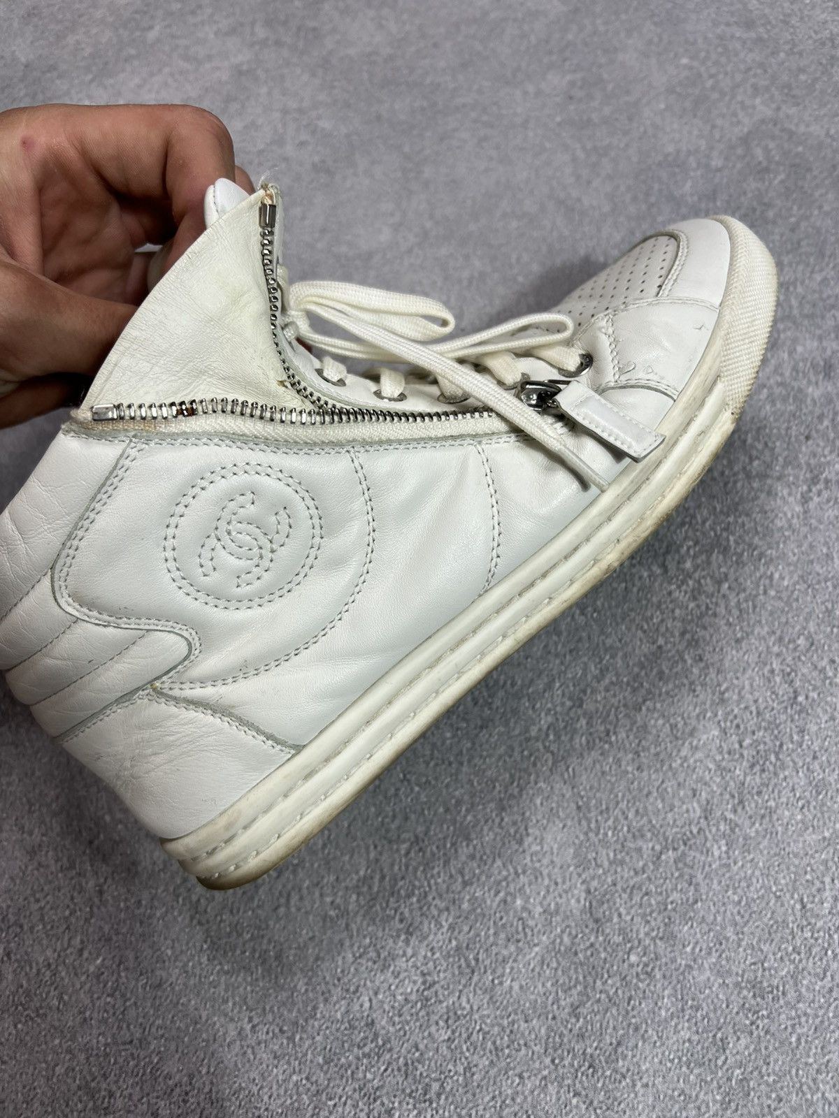 Chanel 🤍ARCHIVE CHANEL HI-TOP Y2K JAPANESE BRAND GUCCI SNEAKERS Size US 7 / IT 37 - 10 Thumbnail