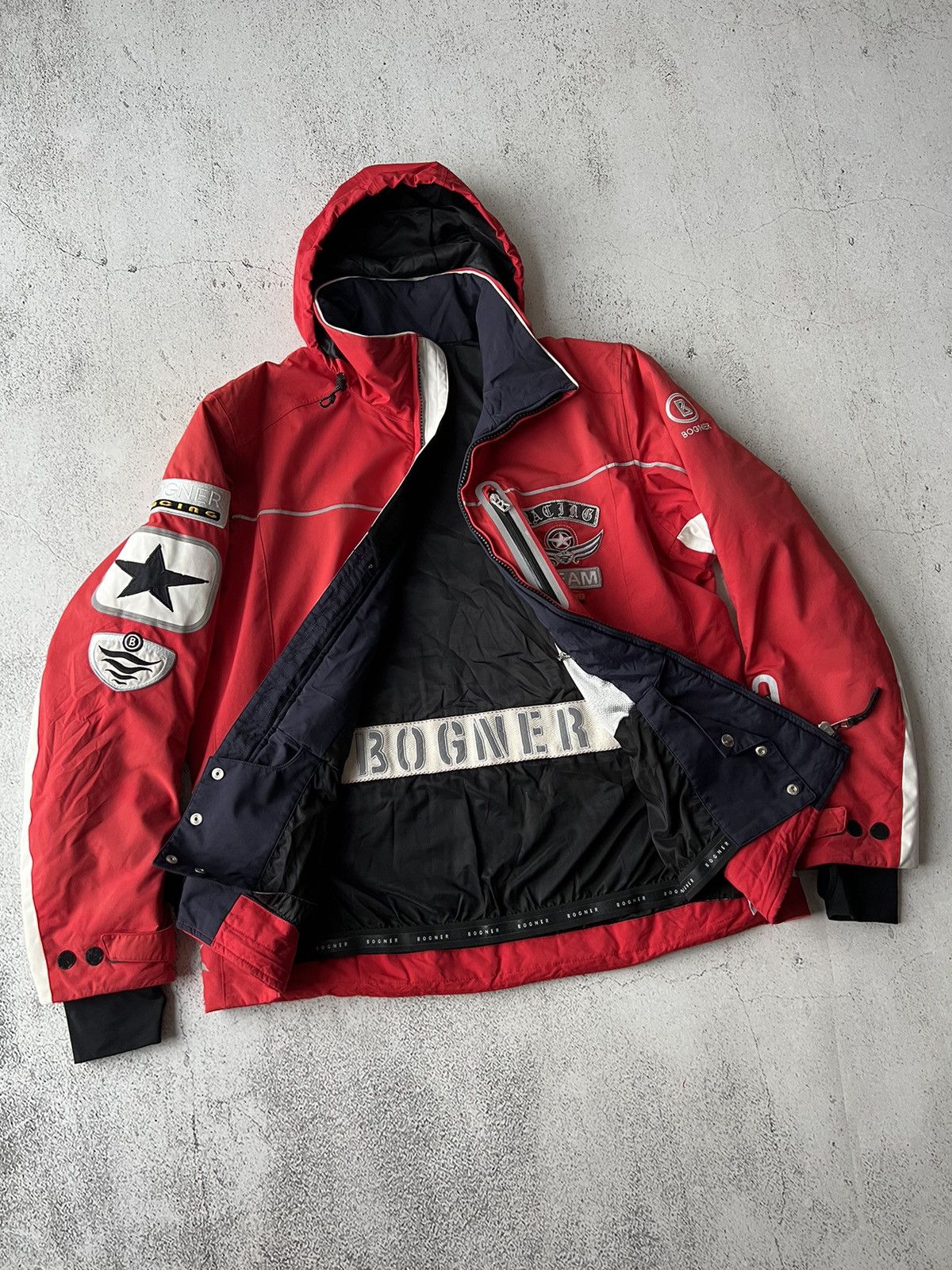 Bogner × Designer Bogner Team Racing Red Insulated Ski Jacket Size US L / EU 52-54 / 3 - 12 Thumbnail