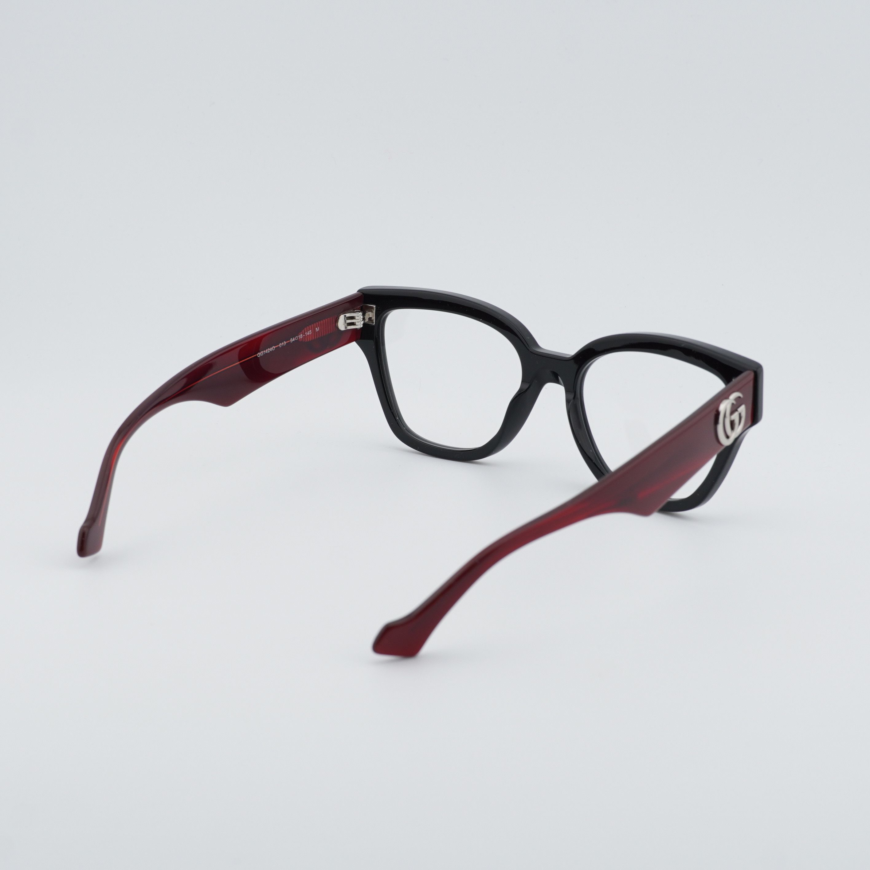 Gucci Gucci GG1424O 013 Eyeglasses Black / Red 54mm Cat Eye Frame Size ONE SIZE - 5 Thumbnail