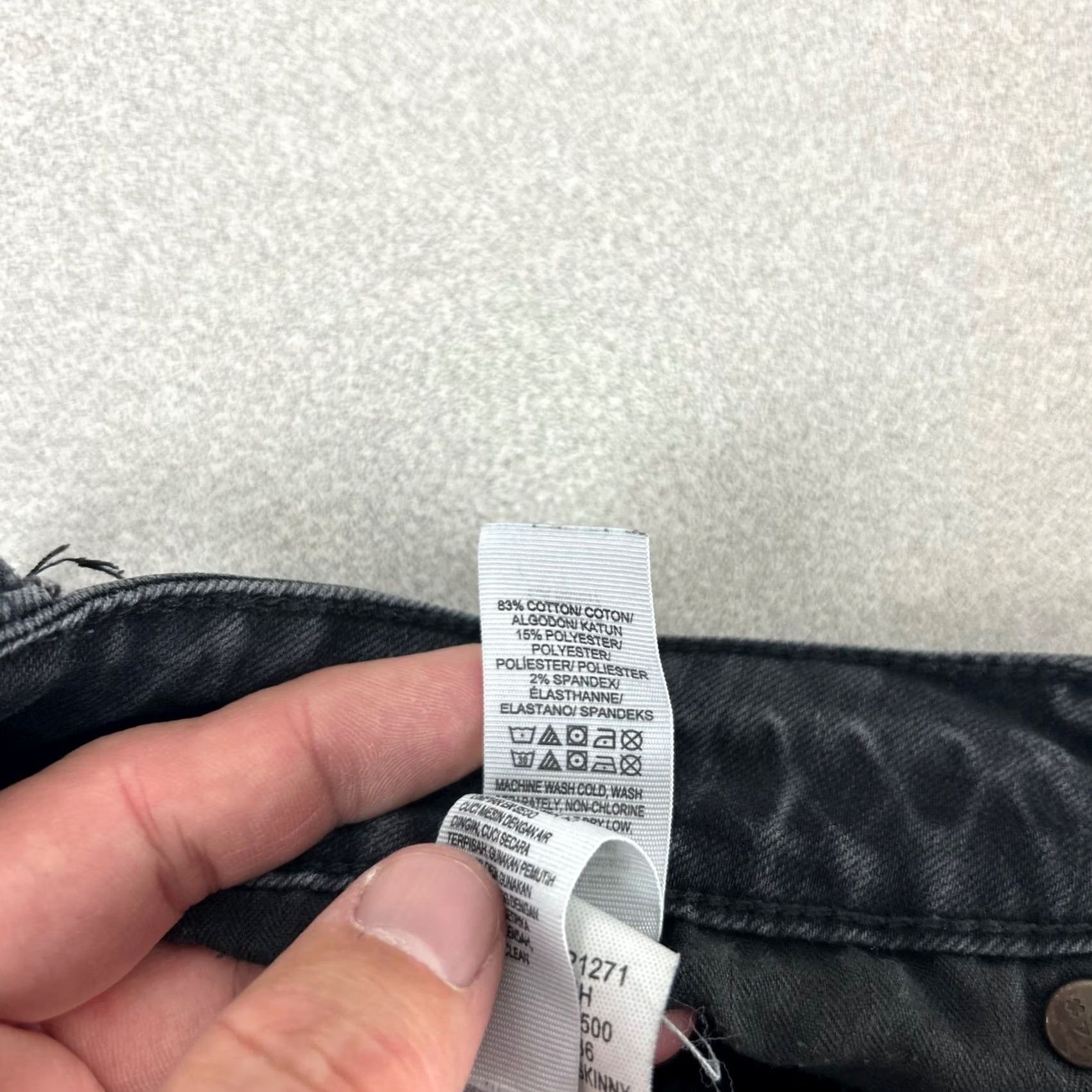 Lucky Brand Lucky Brand Lolita Skinny Jeans Women 10 Black Wash Denim 31x30 Slim Stretch Pockets Zip Button Cotton Polyester Spandex Size 32" / US 10 / IT 46 - 6 Thumbnail