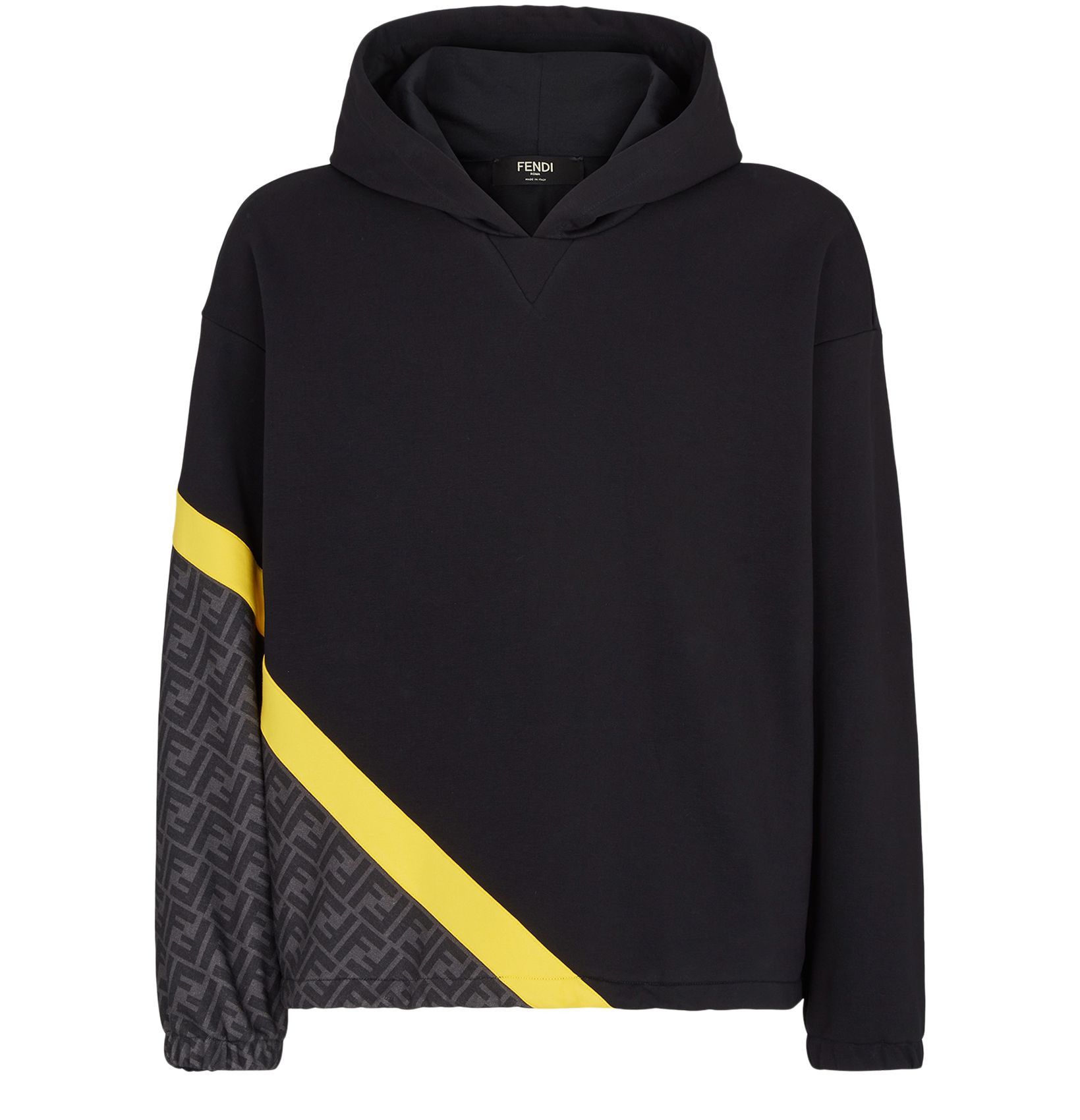 Fendi o1s1wg111224 Dropped Sleeves Hoodie in Black Size US L / EU 52-54 / 3 - 1 Thumbnail