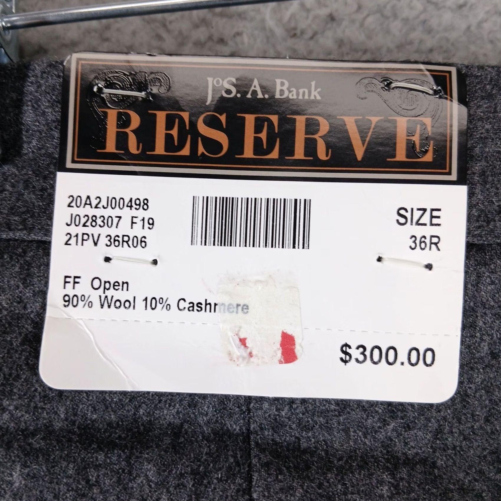 Jos. A. Bank Jos. A. Bank Reserve Wool Cashmere Pants Tailored Fit Grey 36R NWT Size US 36 / EU 52 - 4 Thumbnail