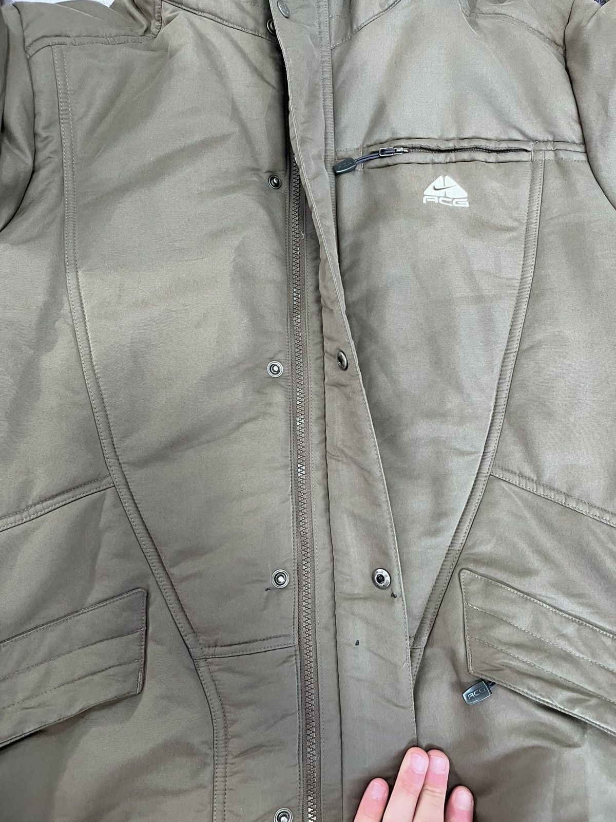 Nike ACG Vintage Nike ACG Parka Jacket Fur Hood Beige Winter Coat Size US M / EU 48-50 / 2 - 20 Thumbnail