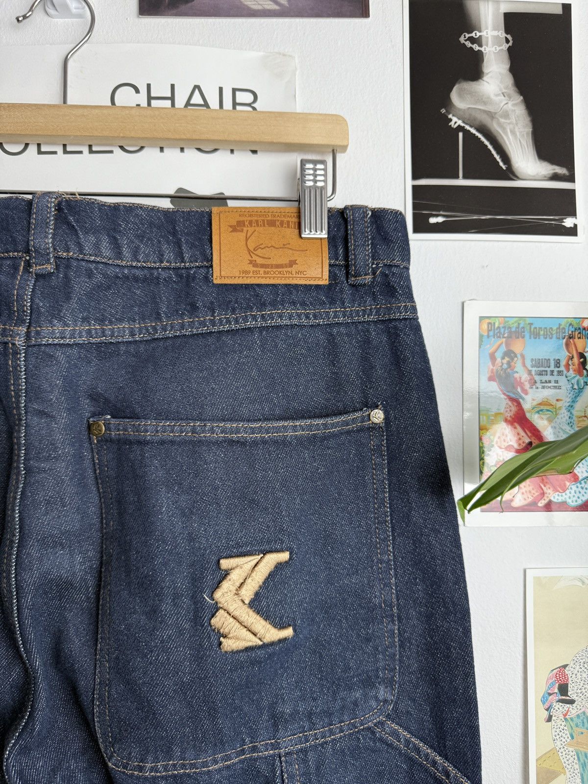 Karl Kani × Vintage Vintage y2k Karl kani baggy denim carpenter pants M skate 90s Size US 34 / EU 50 - 4 Thumbnail
