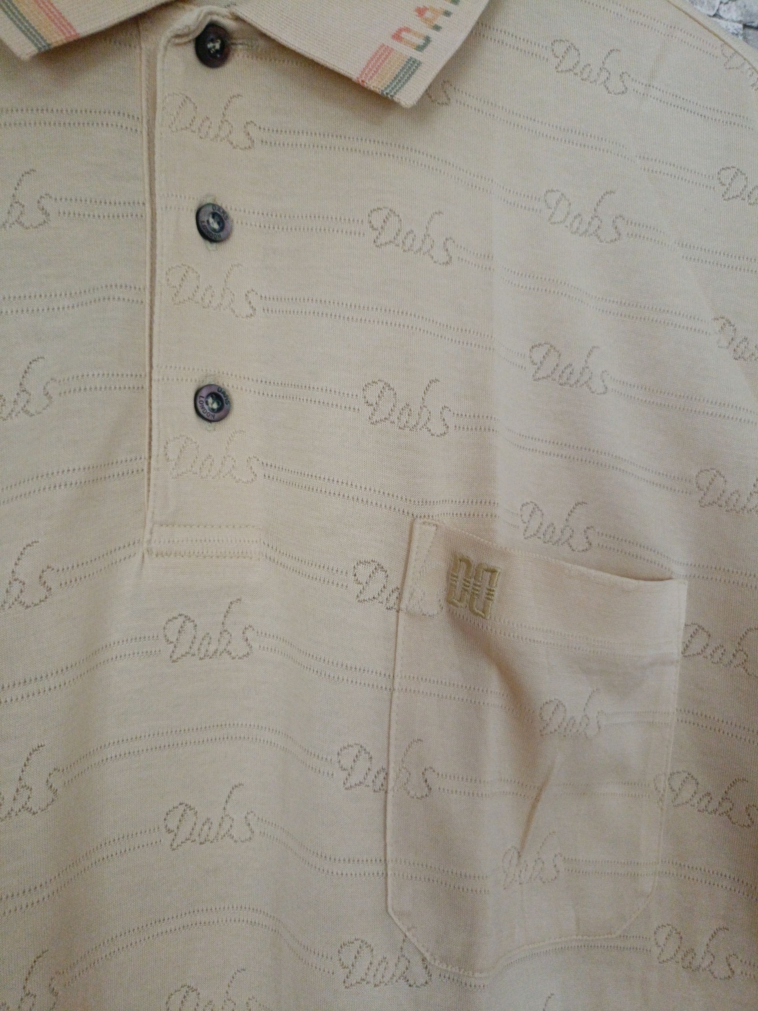 DAKS Tonal all over daks monogram polo shirt Size US XL / EU 56 / 4 - 2 Thumbnail