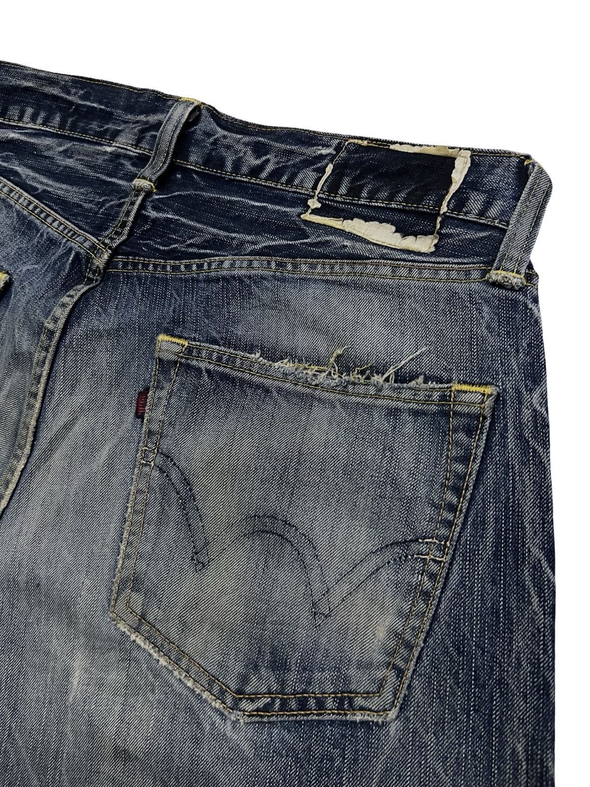 Edwin Vintage 00s Edwin 503 Blue Trip Japan | Faded Thunder Wash Size US 36 / EU 52 - 8 Thumbnail