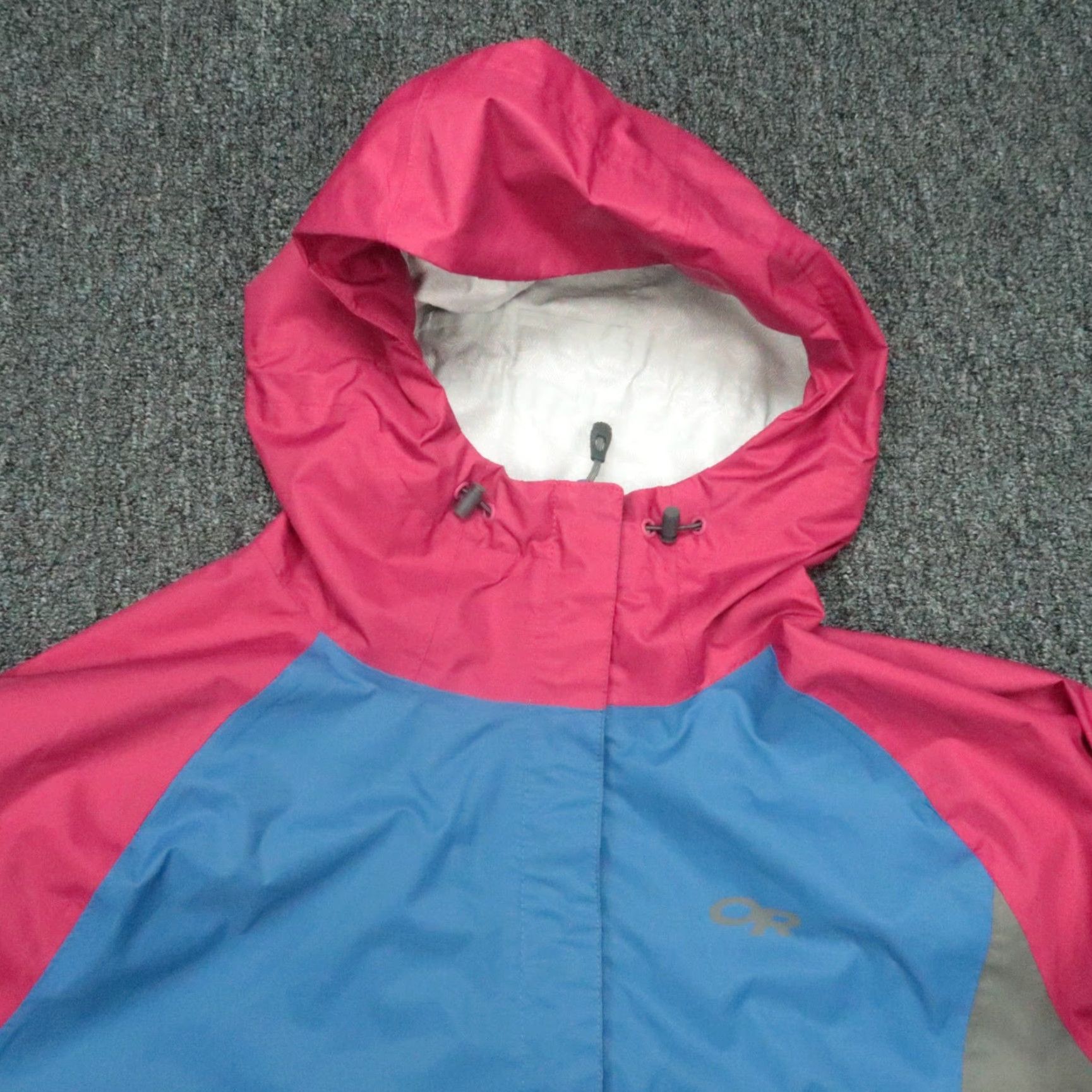 Outdoor Research Outdoor Research Women's Jacket XL Gray Pink Hooded Full Zip Softshell Rain Coat Size XL / US 12-14 / IT 48-50 - 2 Thumbnail