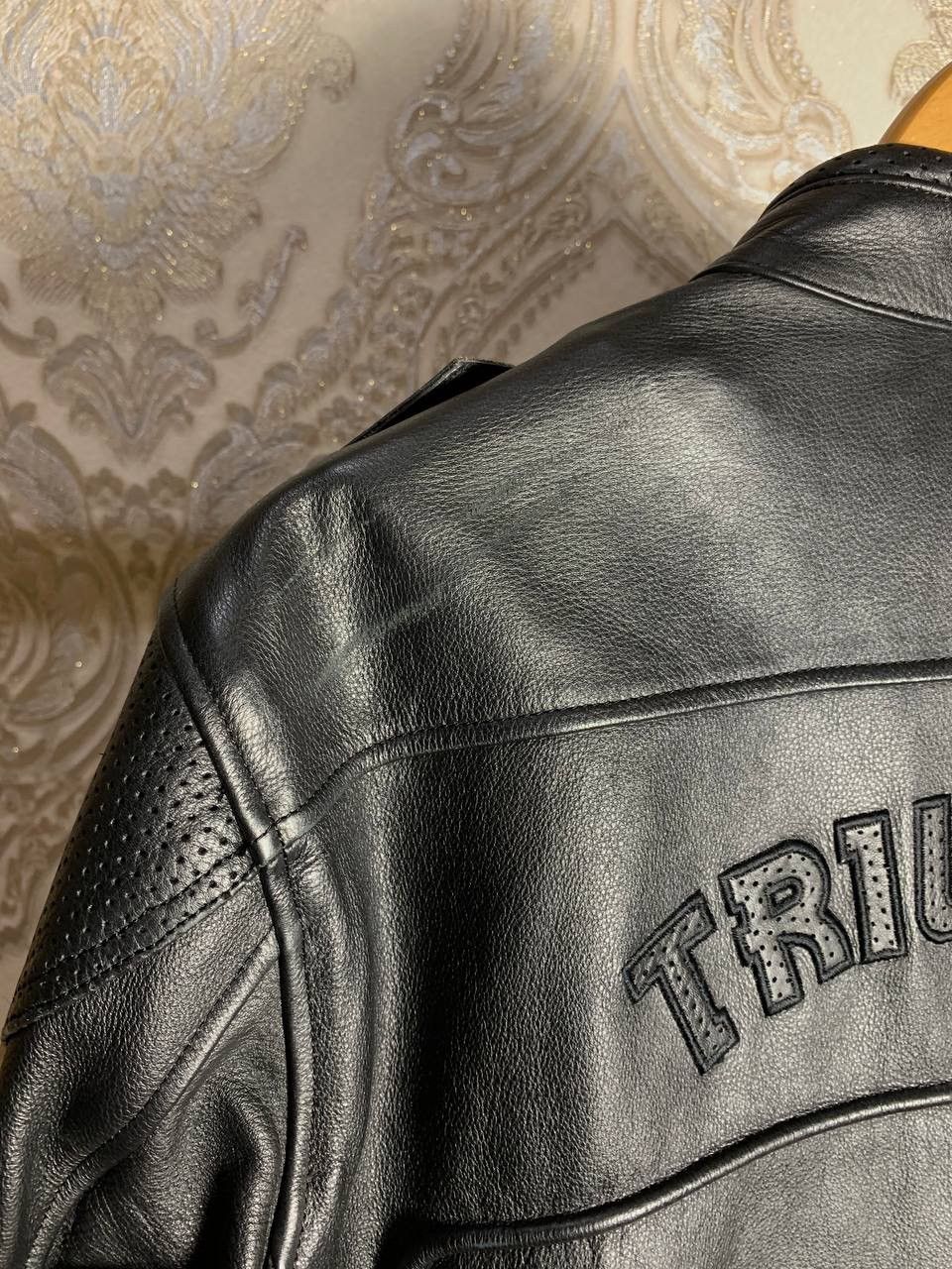 Harley Davidson × Vintage VERY RARE TRIUMPH LEATHER JACKET MOTOR CYCLES JAPAN STYLE Size US M / EU 48-50 / 2 - 16 Thumbnail