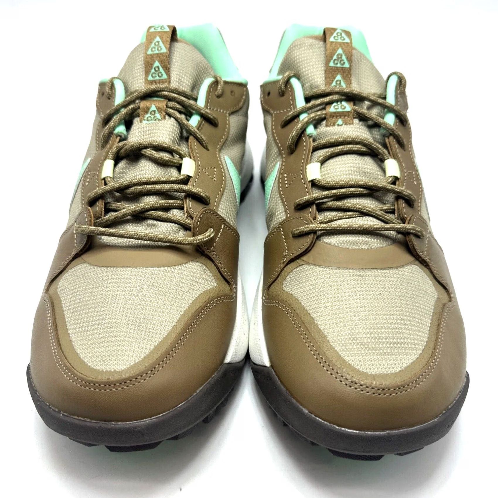 Nike Nike ACG Lowcate Sneaker Men's 11 Green White Driftwood Brown Leather Cushioned Breathable Adjustable M Athletic Hiking Walking Shoes DX2256-200 Size US 11 / EU 44 - 3 Thumbnail
