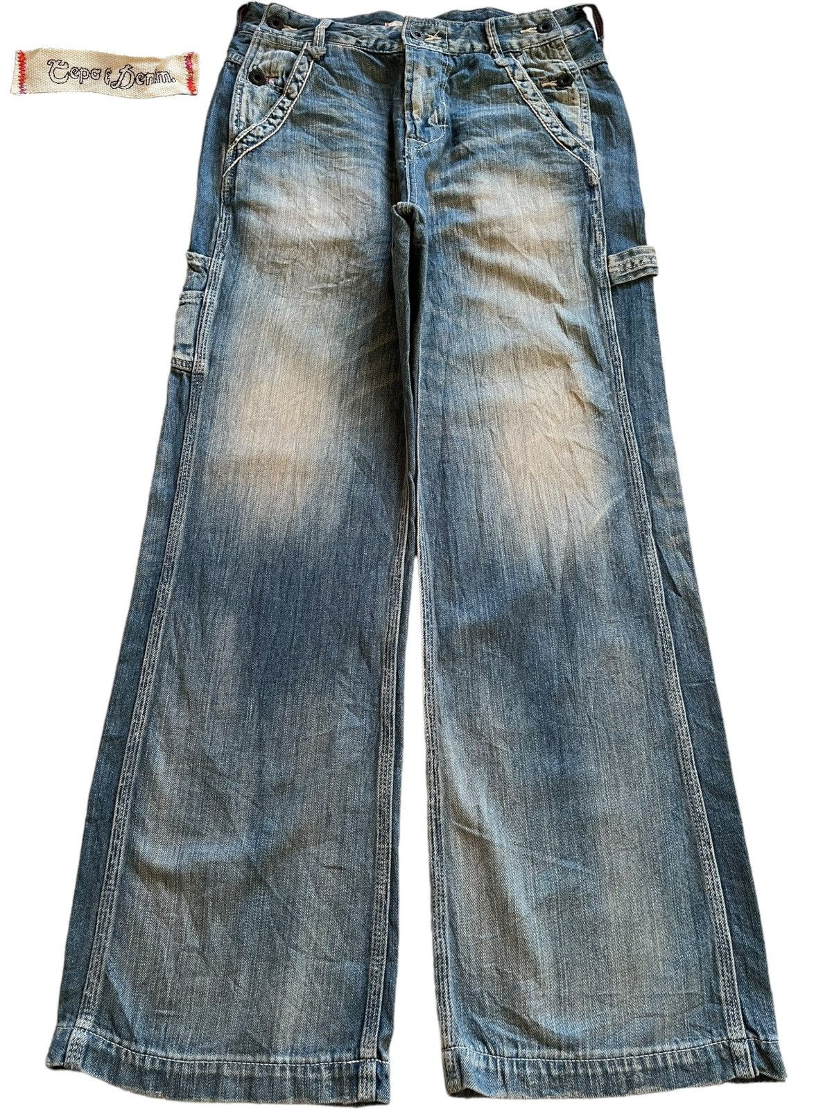 Japanese Brand Vintage Japanese Cepo Buckle Back Baggy Carpenter Jeans Size US 29 - 1 Thumbnail