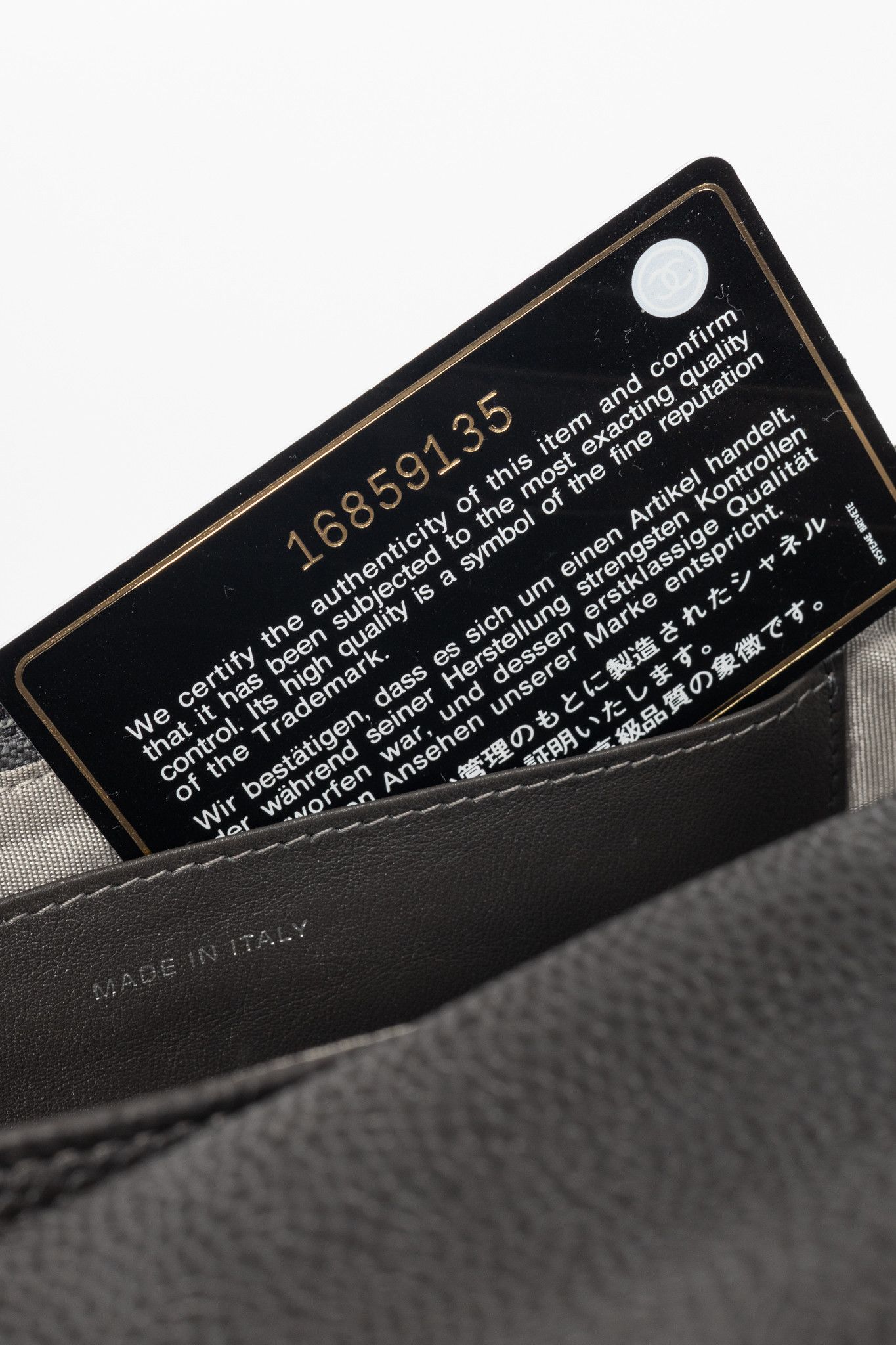 Chanel Chanel 12A Anthracite Caviar CC Half Moon WOC Size ONE SIZE - 13 Thumbnail