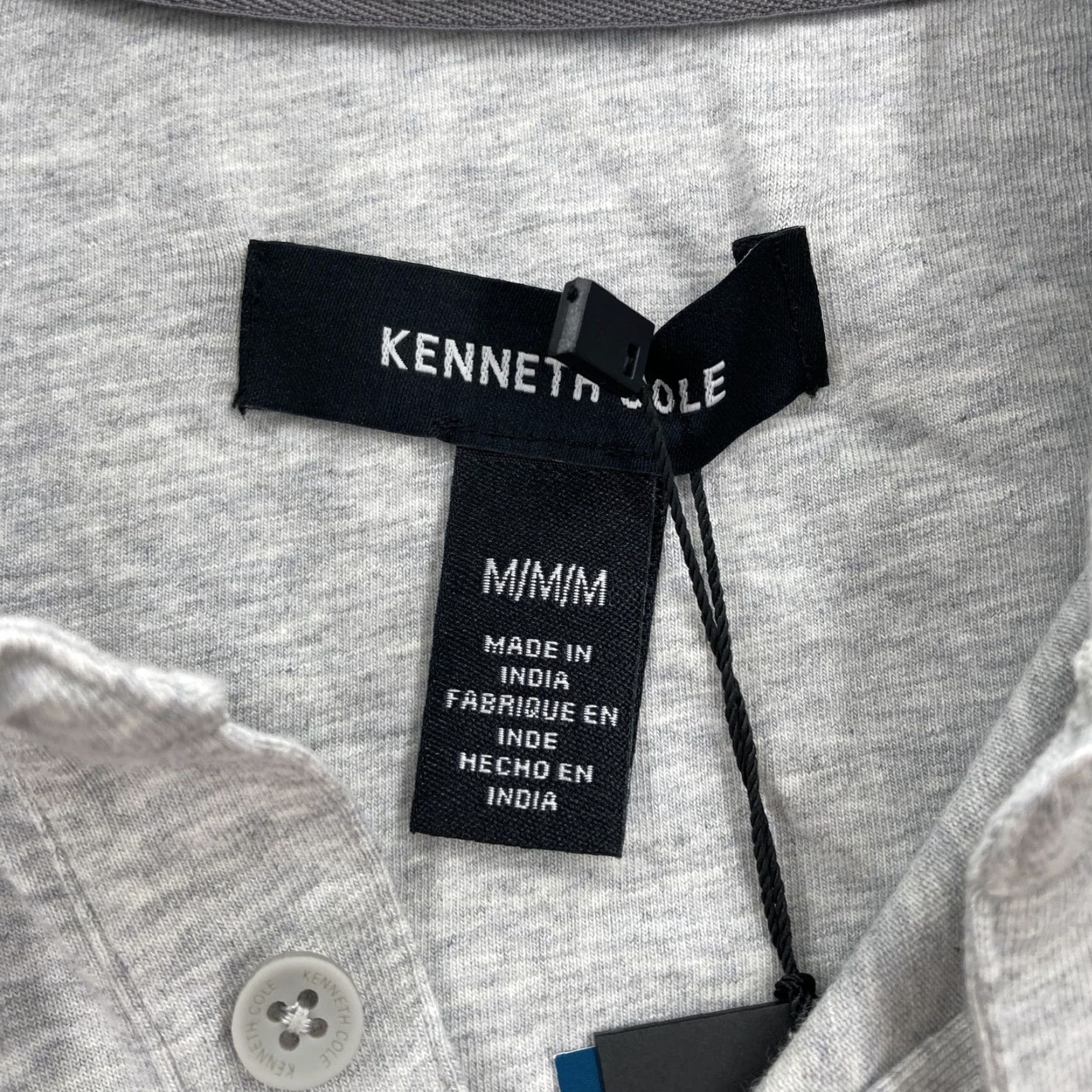 Kenneth Cole Kenneth Cole Polo Shirt Mens M Gray 4-Way Flex Lightweight Soft Golf Casual Modern Comfort Size US M / EU 48-50 / 2 - 4 Thumbnail