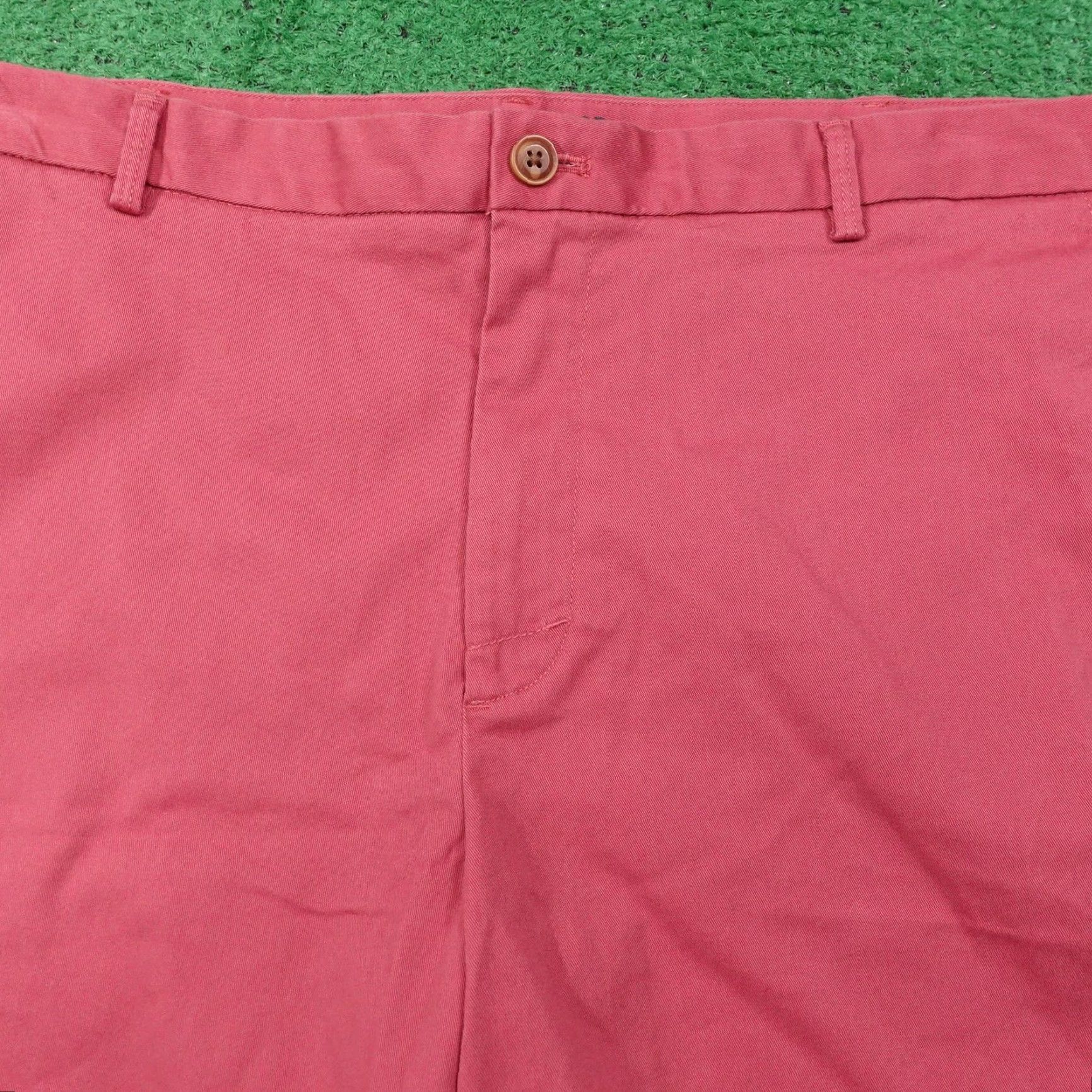 Izod IZOD Saltwater Shorts Mens 40 Red Chino Classic Fit Flat Front Belted Pockets Stretch Casual Summer Mens Size US 40 / EU 56 - 2 Thumbnail
