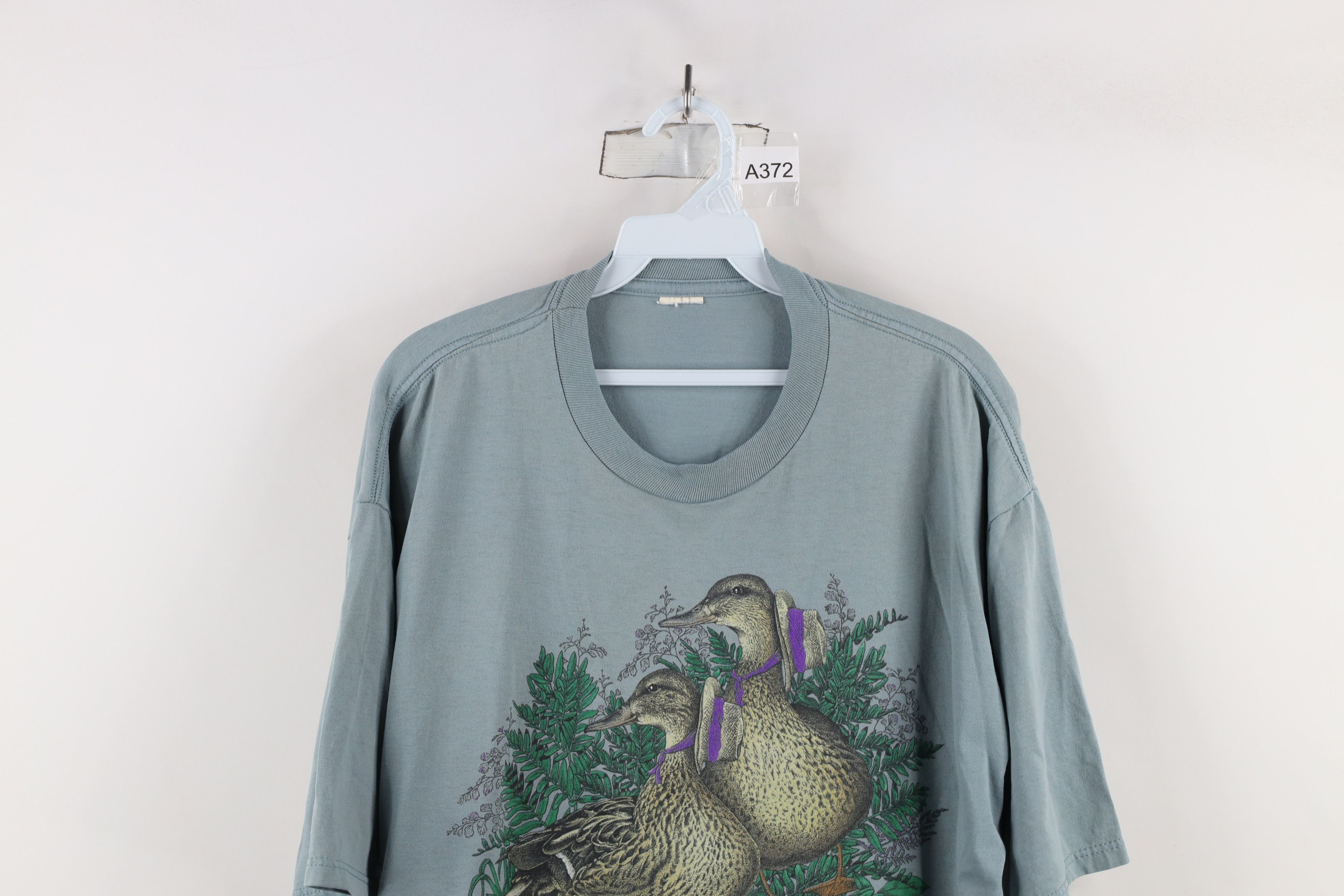 Vintage Vintage 90s Streetwear Nature Duck Short Sleeve T-Shirt Blue Size US XL / EU 56 / 4 - 2 Thumbnail