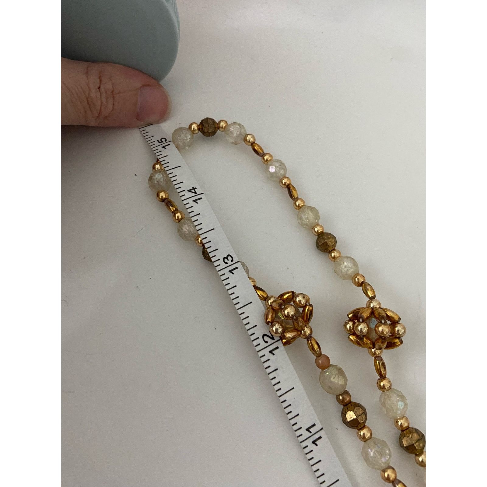 Other Gold and clear bead long y necklace Size ONE SIZE - 4 Thumbnail