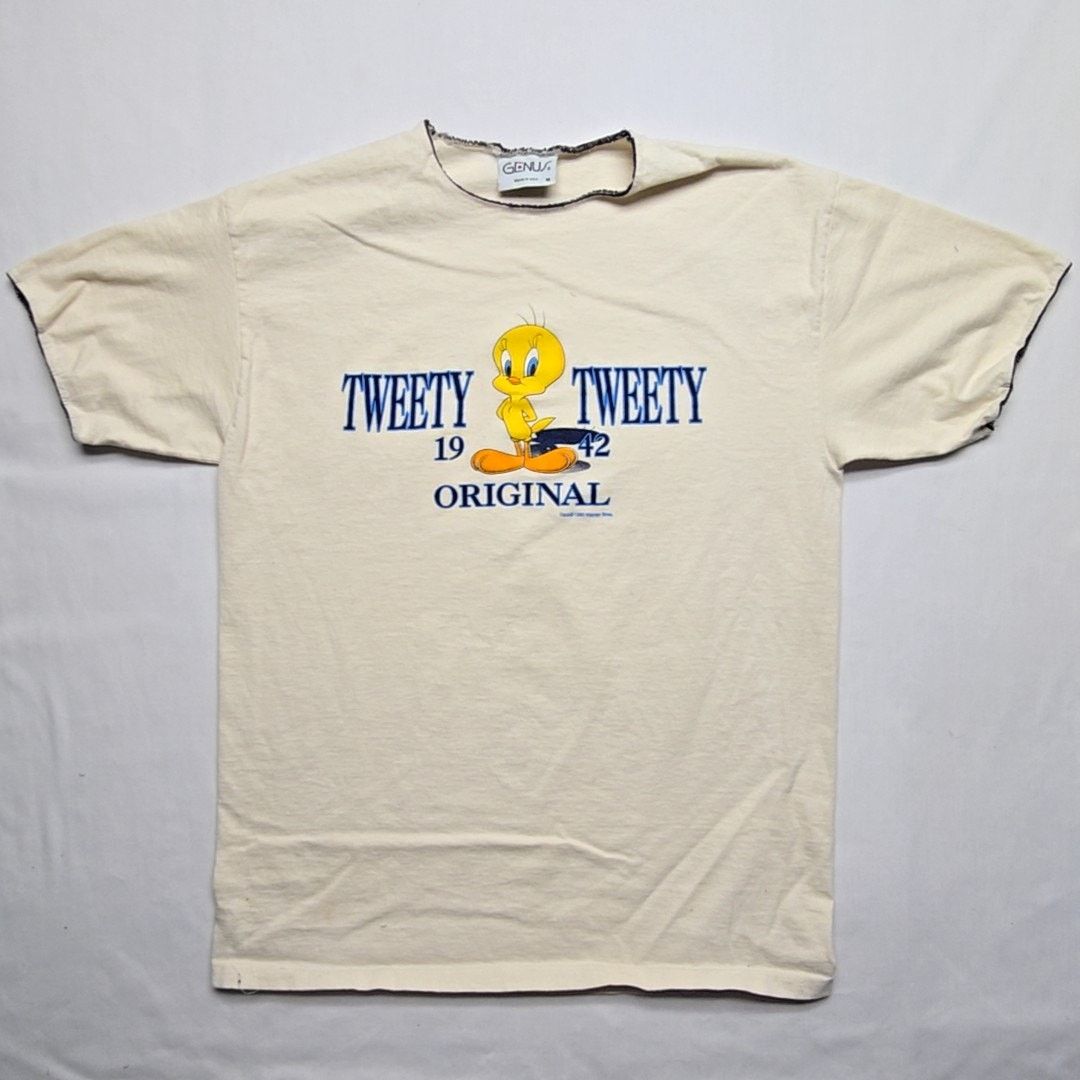 Vintage Vintage Tweety Bird Graphic Cream Oversized M Cartoon Tee Size M / US 6-8 / IT 42-44 - 1 Thumbnail