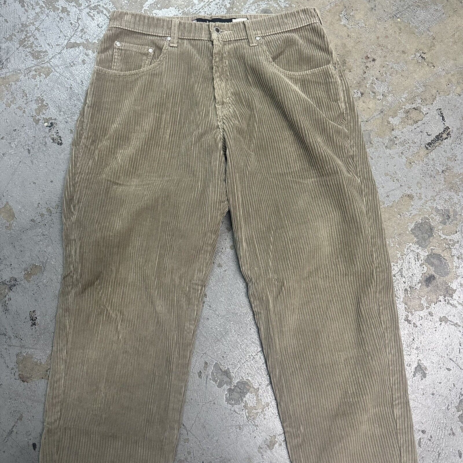 Levi's × Vintage Vintage 90s Levi’s Silvertab Beige Baggy Corduroy Pants Size US 33 - 2 Thumbnail