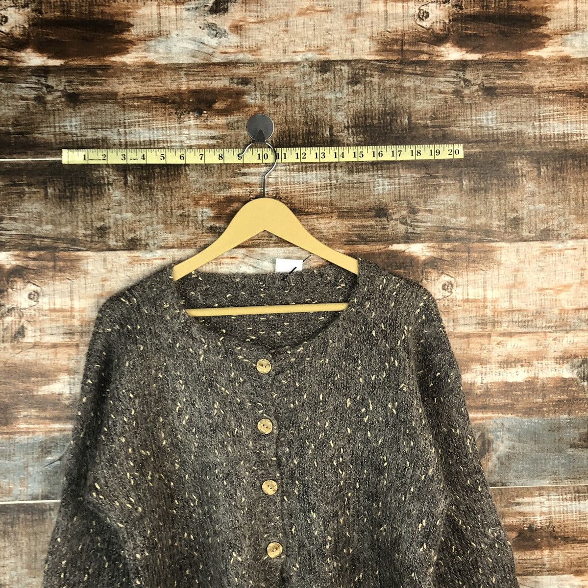 Vintage Japan vintage mohair Grey Cardigans Knitwear #A1892 Size S / US 4 / IT 40 - 2 Thumbnail