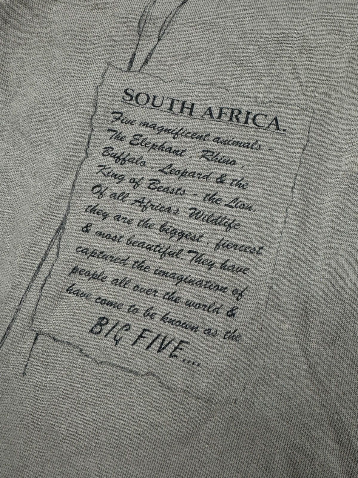 Vintage Vintage 90s Africa safari animal graphic tee lion elephant Size US XL / EU 56 / 4 - 7 Thumbnail