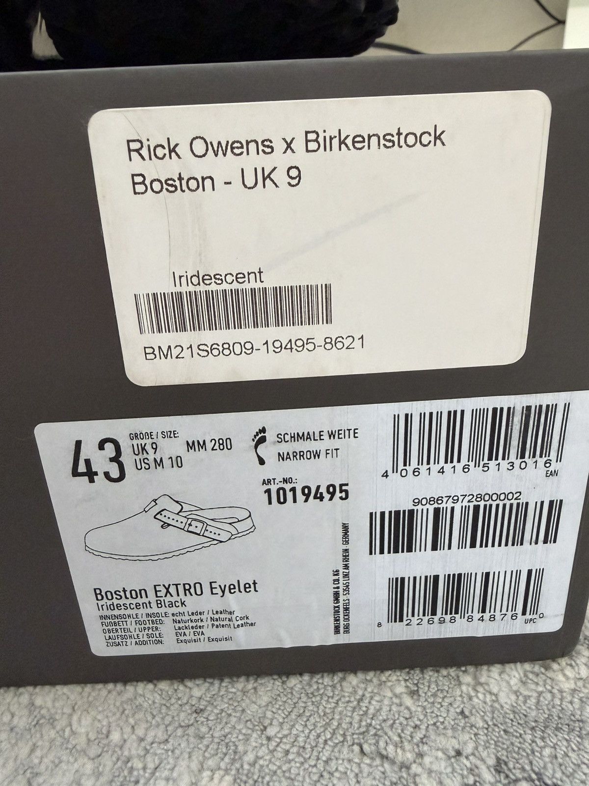 Birkenstock × Rick Owens Rick Owens x Birkenstock Boston Iridescent Sandals Size US 10 / EU 43 - 6 Thumbnail
