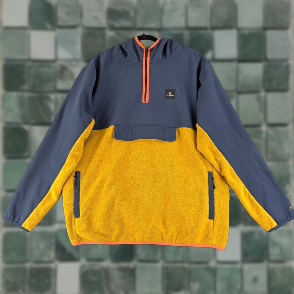 Rip Curl Rip Curl Hike Anti Series Pullover Sweater Mens Large Blue Yellow Long Sleeve Size US L / EU 52-54 / 3 - 1 Thumbnail
