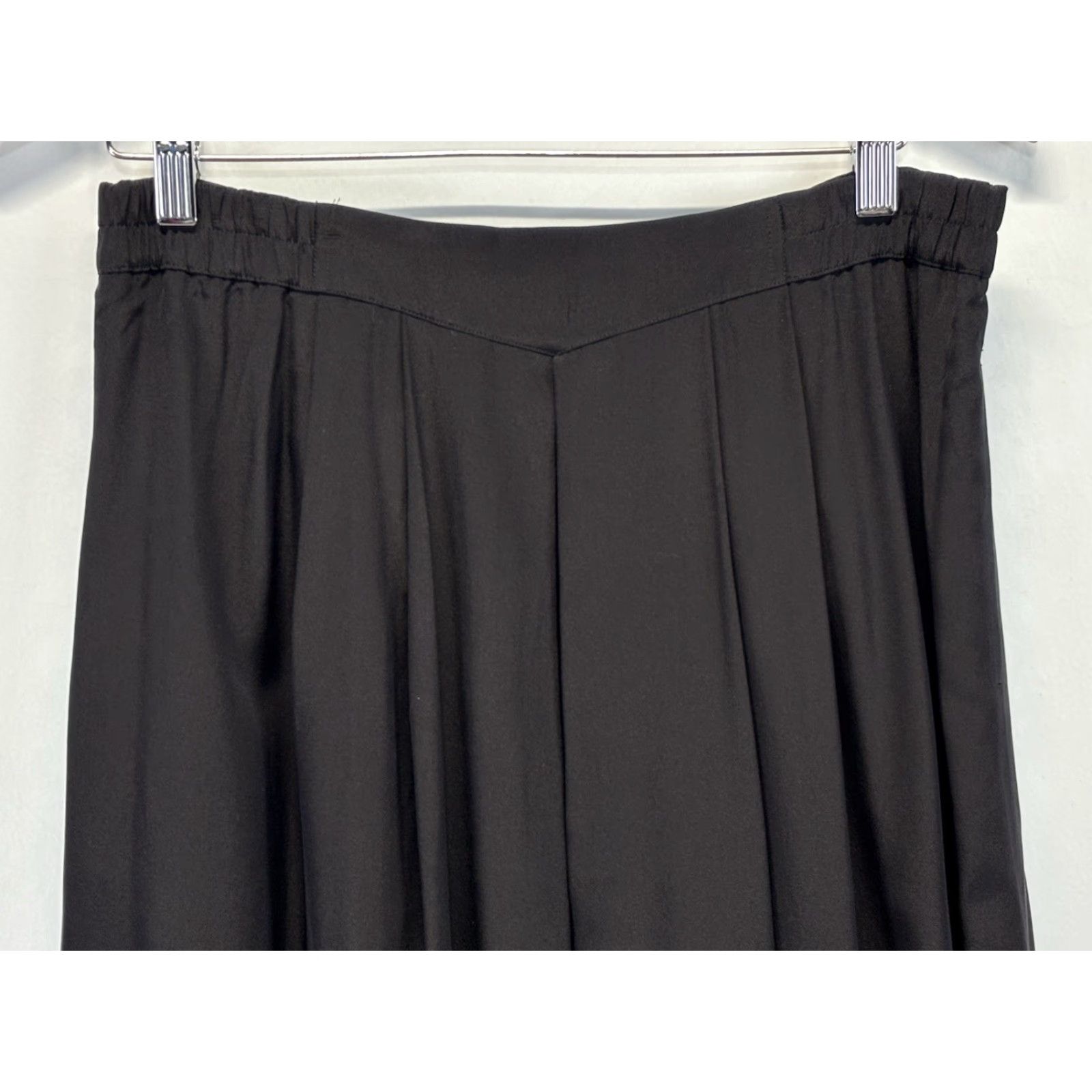 Vintage VINTAGE Omanti Silk Midi Skirt Women’s 10 Black Pleated Witchy Indie Academia Womens 90s Bohemian Size 32" / US 10 / IT 46 - 2 Thumbnail