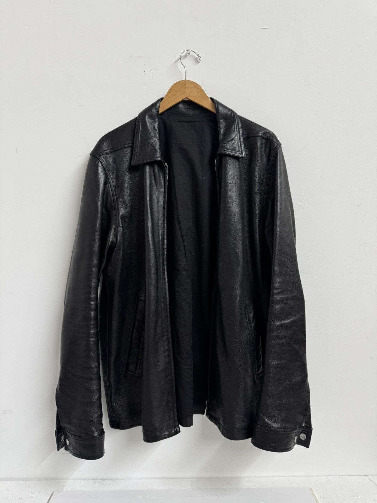 Rick Owens Rick Owens FW03 Brad Black Leather Zip Jacket – SOPU SYS 23 Size US S / EU 44-46 / 1 - 3 Thumbnail
