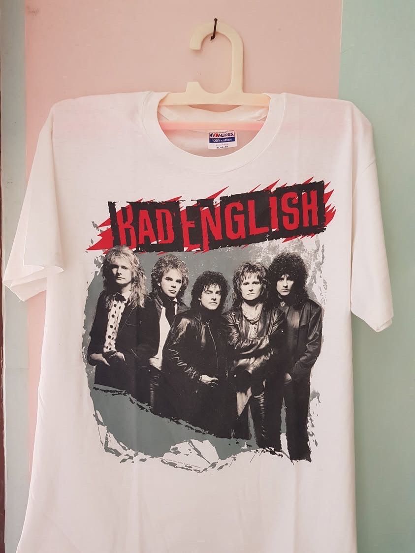 Band Tees RARE! 80's -90`s BAD ENGLISH VINTAGE ROCK BAND T-SHIRT Size US XL / EU 56 / 4 - 1 Thumbnail