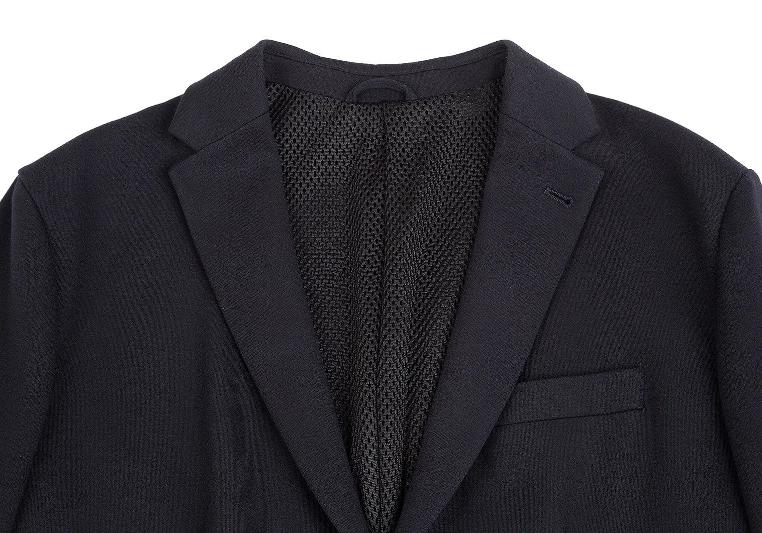 Emporio Armani Stretch Mesh Back Jacket in Dark Navy, Size 54 Size US L / EU 52-54 / 3 - 2 Thumbnail