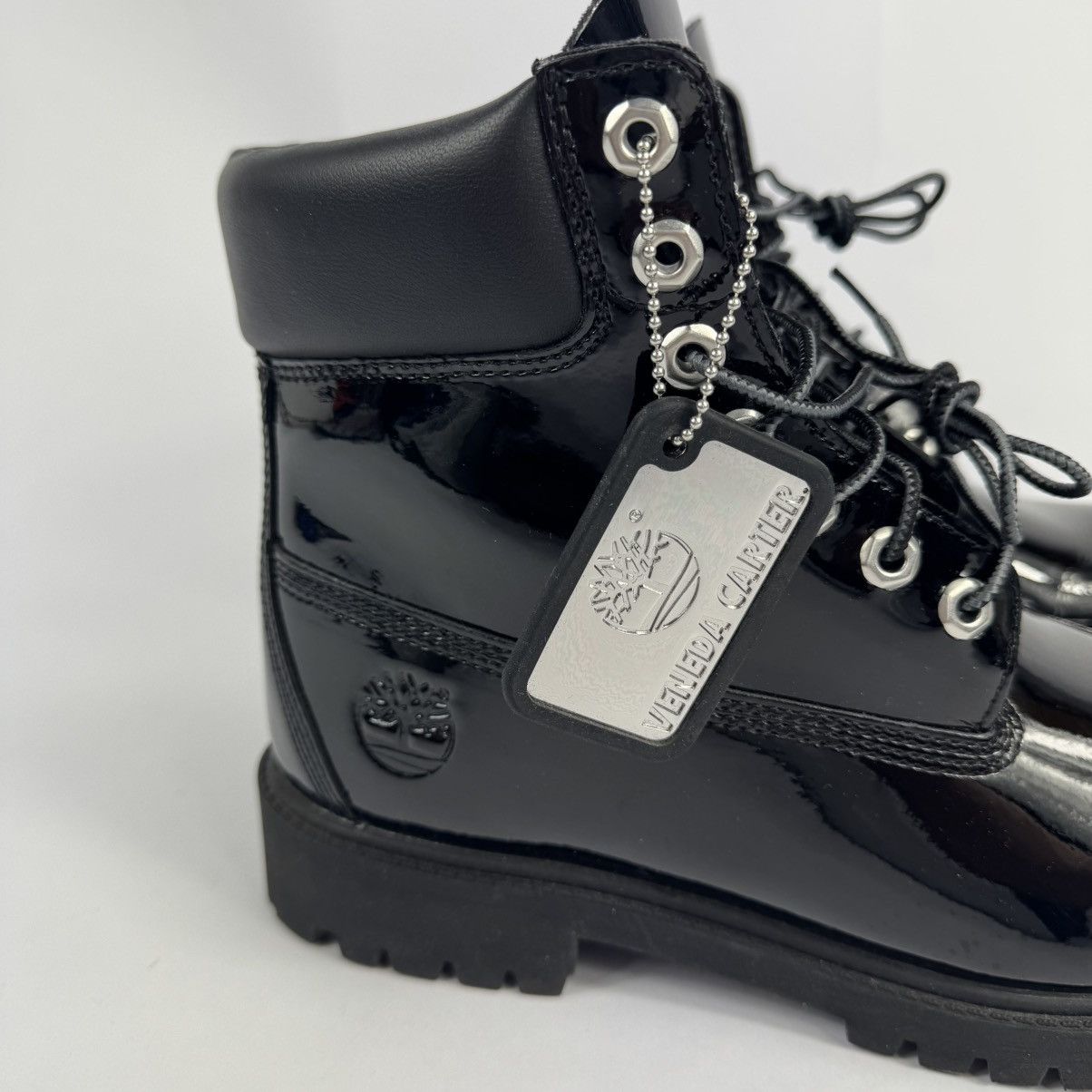 Timberland x VENEDA CARTER PATENT BLACK BOOTS Size US 8.5 / EU 41-42 - 5 Thumbnail