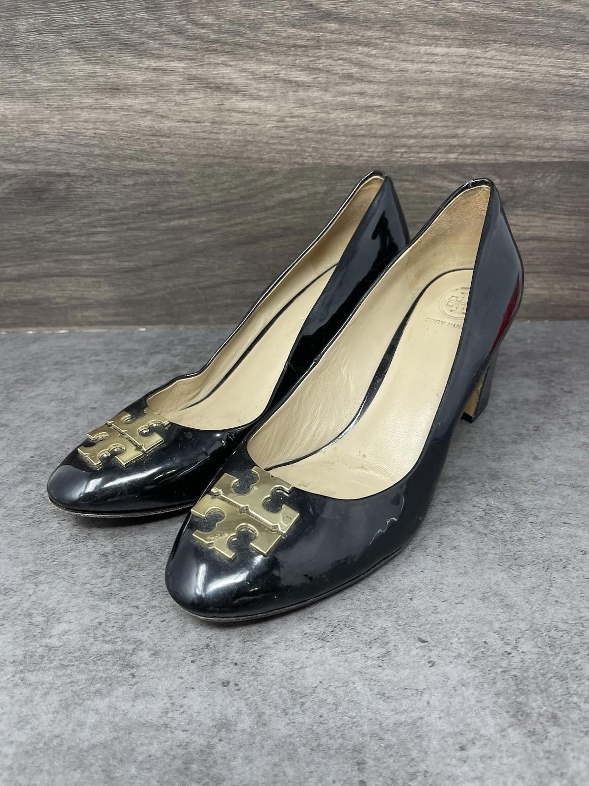 Other Tory Burch Raleigh Block Heel Pumps Womens Size 8 Patent Size US 8 / IT 38 - 2 Thumbnail