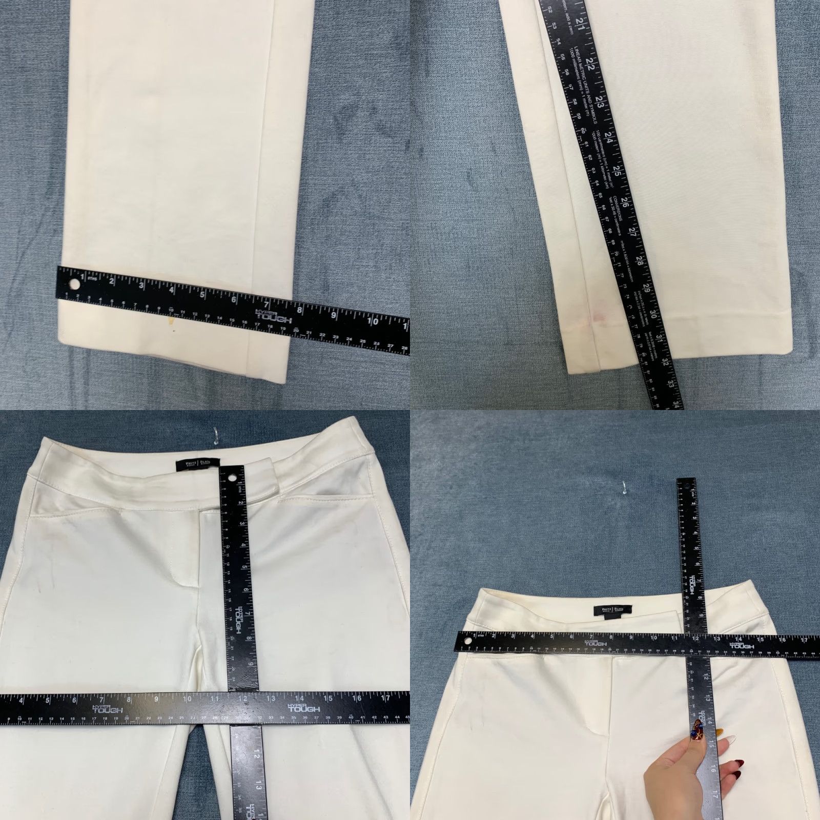 White House Black Market VINTAGE White House Black Market Chino Pants Womens 0R 30/32 Beige Bootcut Mid Rise 32 in Inseam Womens Size 25" / US 0 / IT 36 - 8 Thumbnail