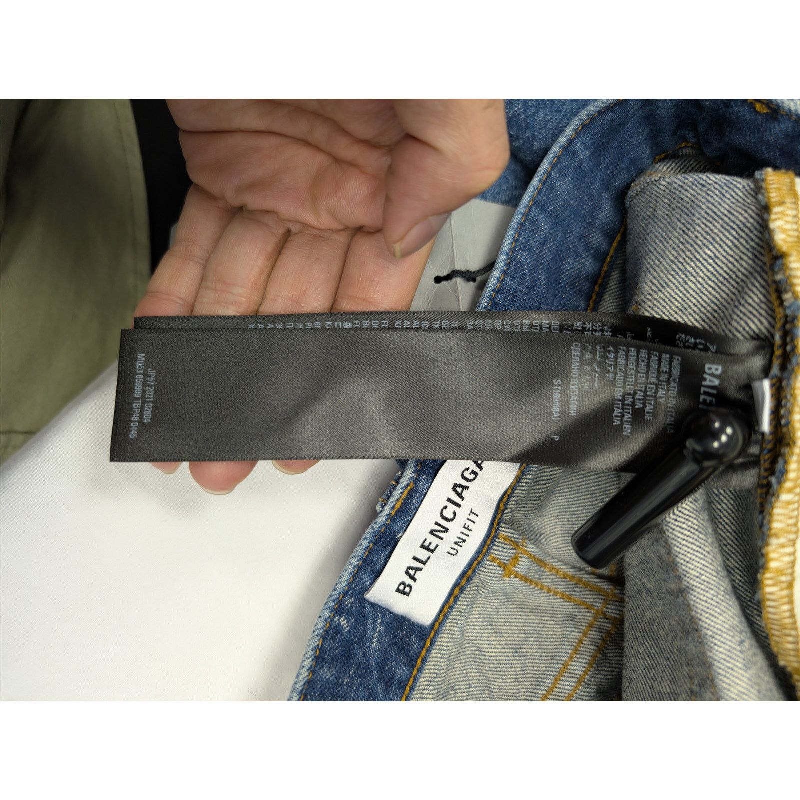 Balenciaga o1rshd1 Organic Vintage Denim Large Pants in Blue Size US 30 / EU 46 - 19 Thumbnail