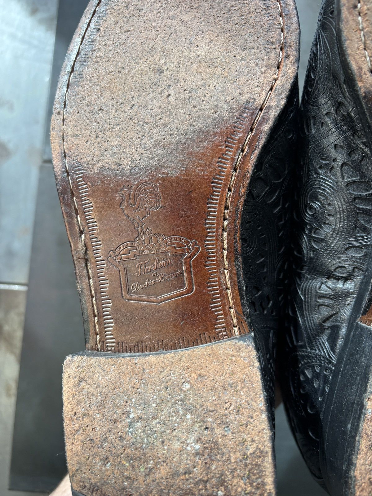 Duckie Brown × Florsheim Florsheim by Duckie Brown Tooled Leather Dress Shoes Oxfords Size US 9.5 / EU 42-43 - 10 Thumbnail