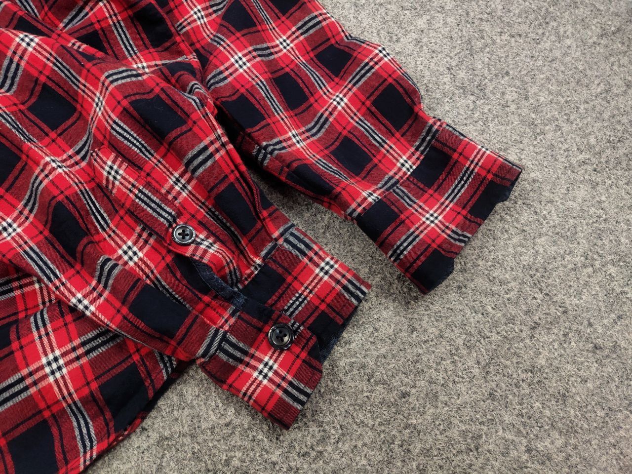 John Richmond John Richmond Design Oversized Red Black Check Flannel Shirt Size US XL / EU 56 / 4 - 9 Thumbnail