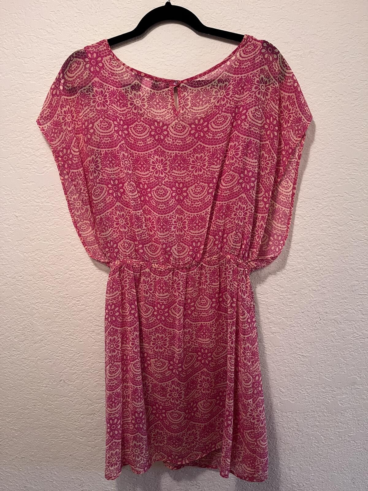 Forever 21 Forever 21 Sheer Burgundy Patterned Dress Size M / US 6-8 / IT 42-44 - 9 Thumbnail