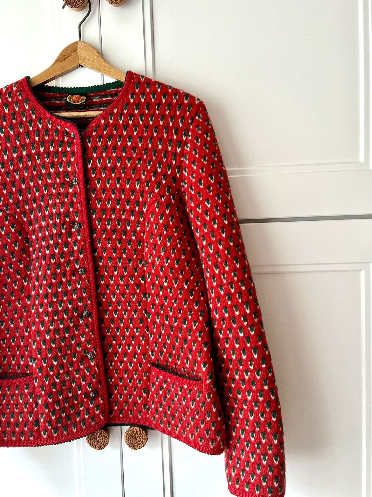 Other 100% wool vintage Strawberry jacket Tiroler Austria Size L / US 10 / IT 46 - 14 Thumbnail