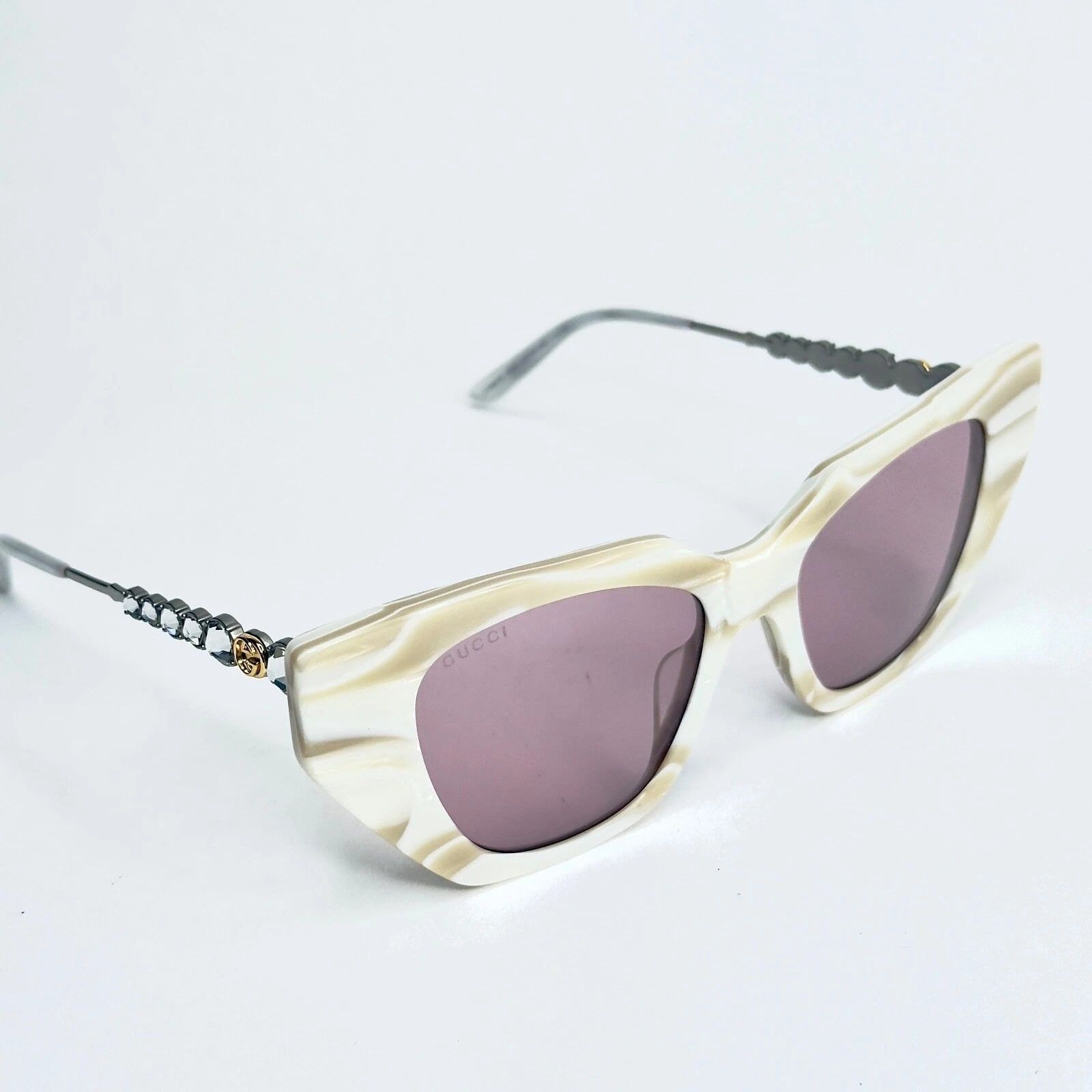 Gucci GUCCI STAR 0641 Silver Pink Crystal Sunglasses GG0641S 004 Size ONE SIZE - 6 Thumbnail