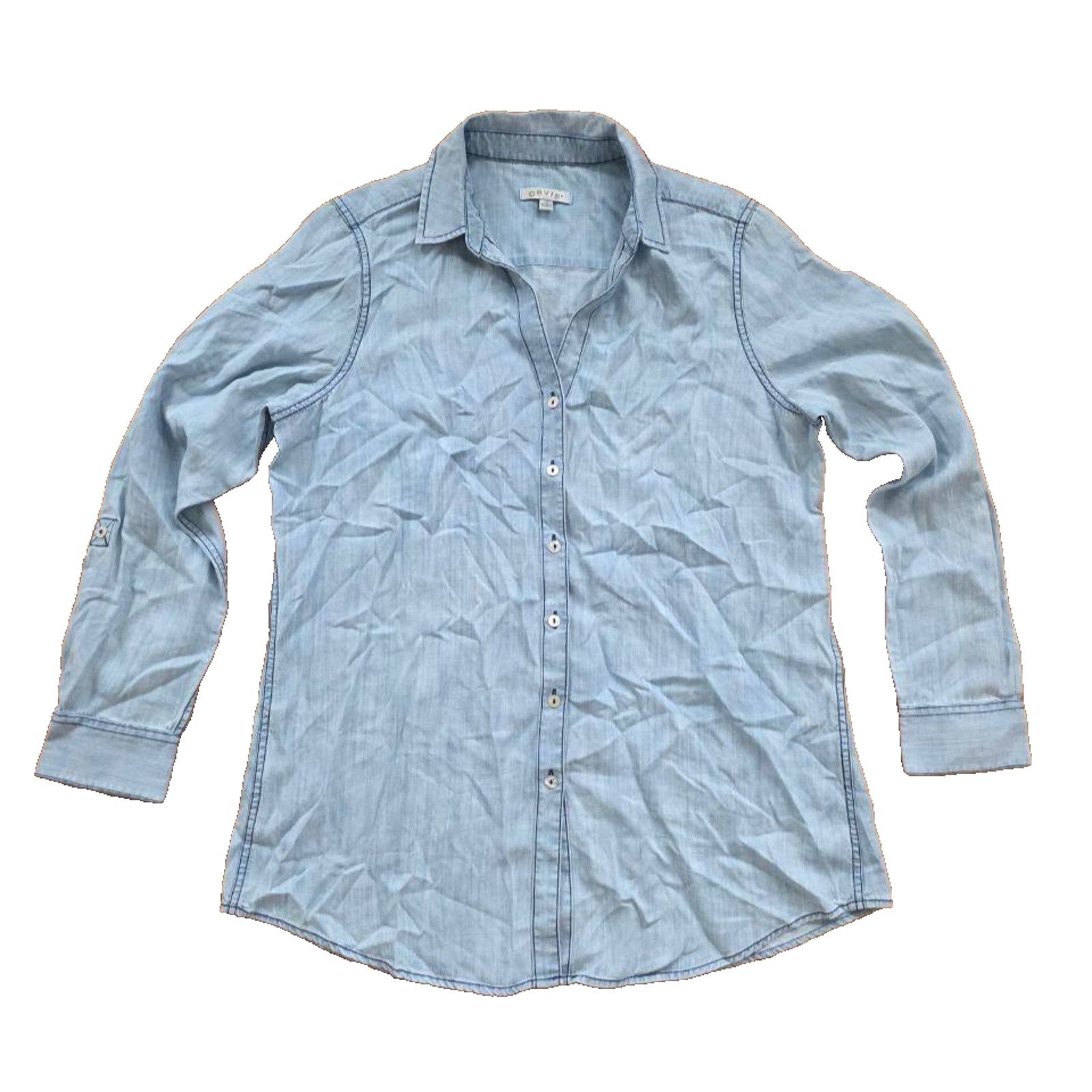 Orvis Orvis Heavy Denim Button Shirt Light Blue Sz 14 A001632 Size US L / EU 52-54 / 3 - 1 Thumbnail