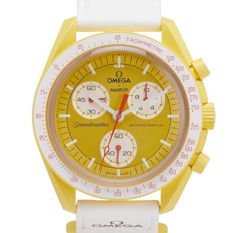 Omega Omega MoonSwatch MISSION TO THE SUN Ceramic Watch Ceramic Quartz SO33J100 DUTY FREE for USA