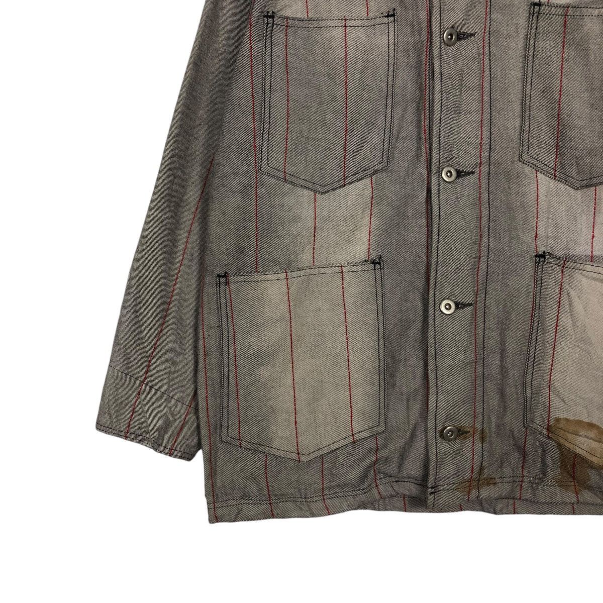 Japanese Brand VINTAGE HICKORY CHORE STRIPED JACKET ELECTRONIC ISSEYMIYAKE Size US L / EU 52-54 / 3 - 6 Thumbnail