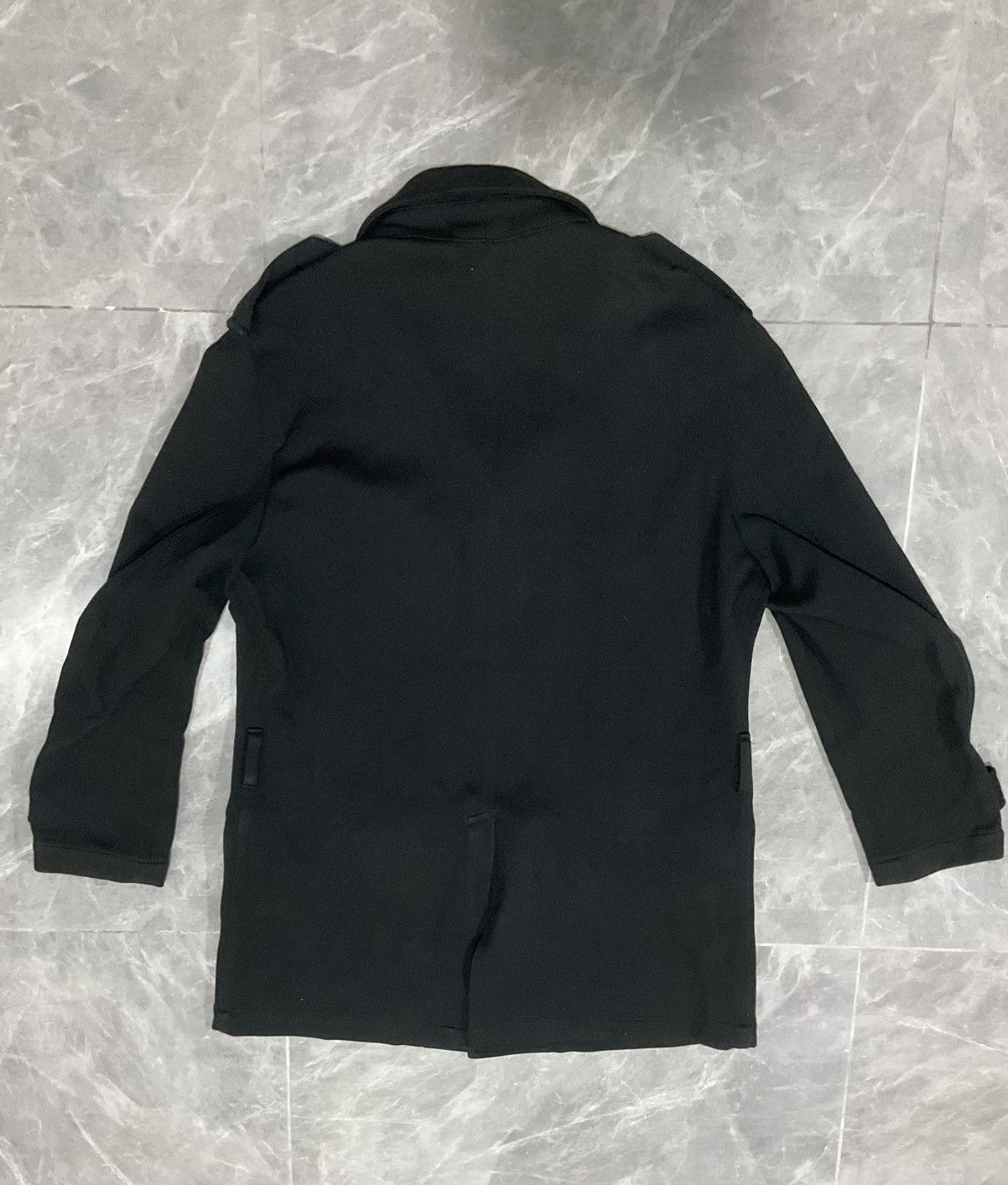 Japanese Brand × Vintage Wool Coat Militry Black Design Size US L / EU 52-54 / 3 - 5 Thumbnail