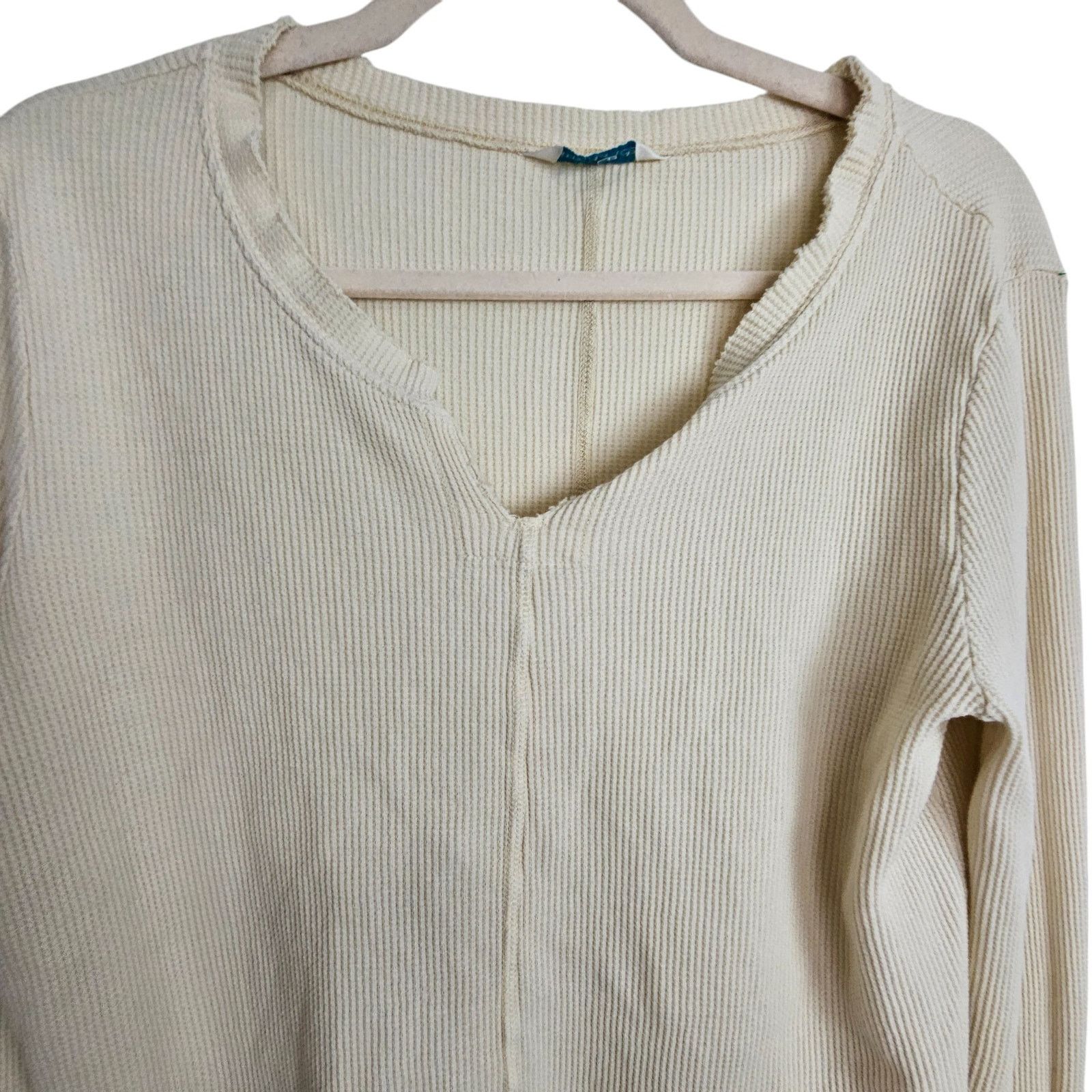 Sundry Sundance Womens Thermal Waffle Knit Top M Minimalist Casual Size M / US 6-8 / IT 42-44 - 2 Thumbnail
