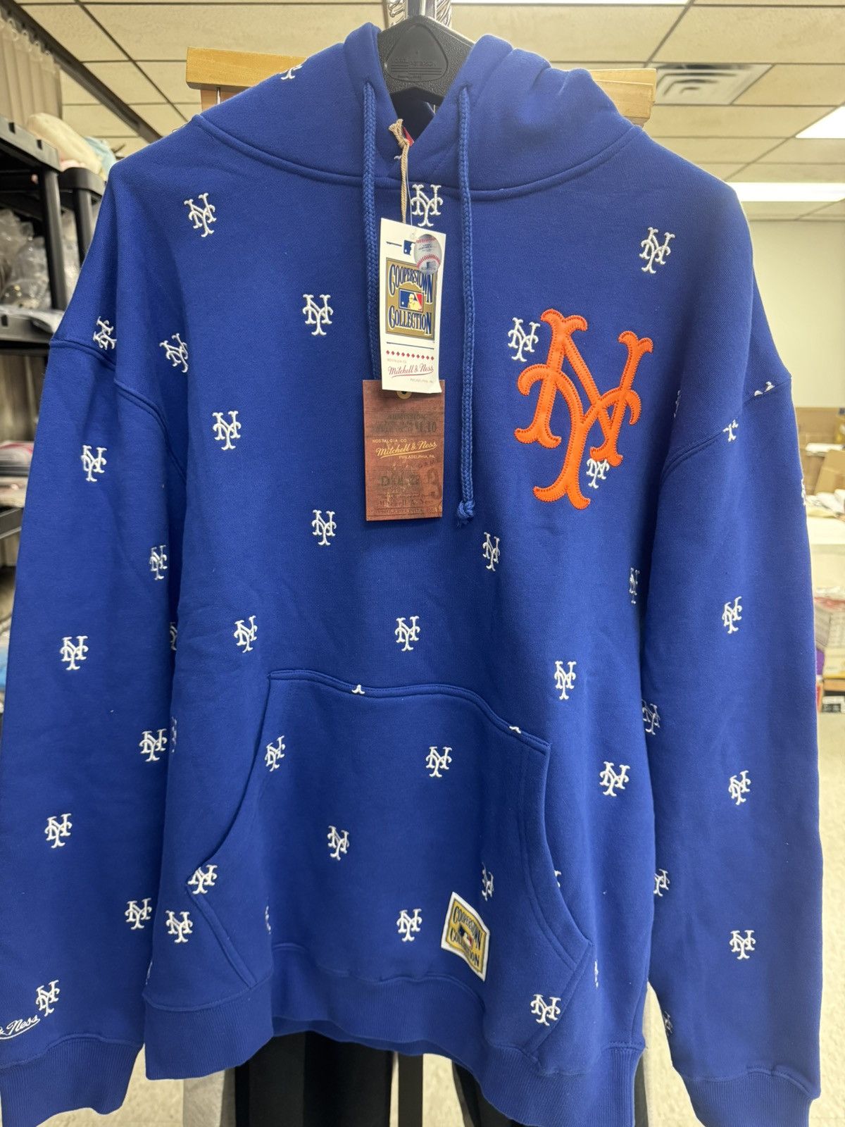 Mitchell & Ness NY Mets repeat logo hoodie