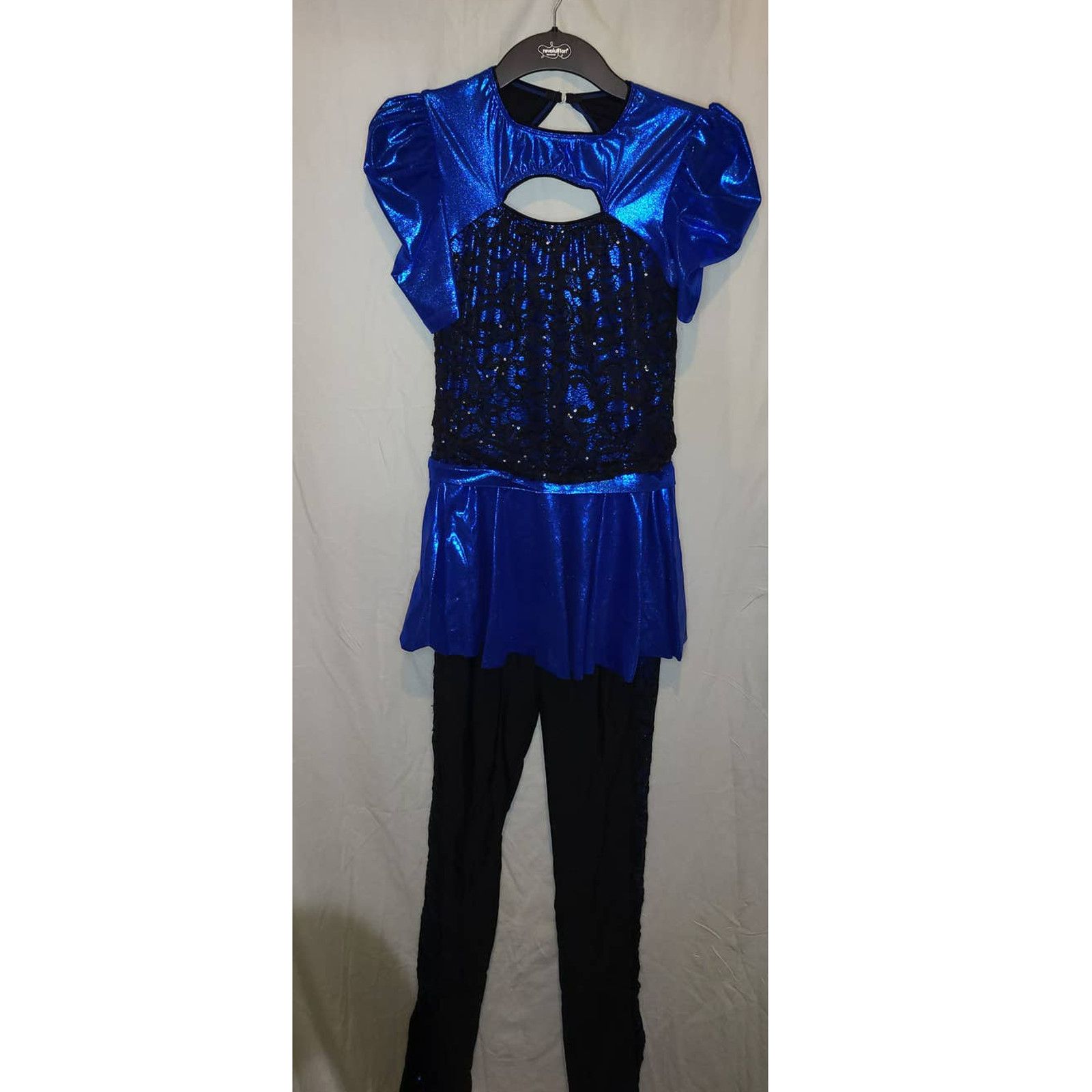 Other Revolution Black/Royal Blue One Piece Dance Costume Size LA Size L / US 10 / IT 46 - 1 Thumbnail