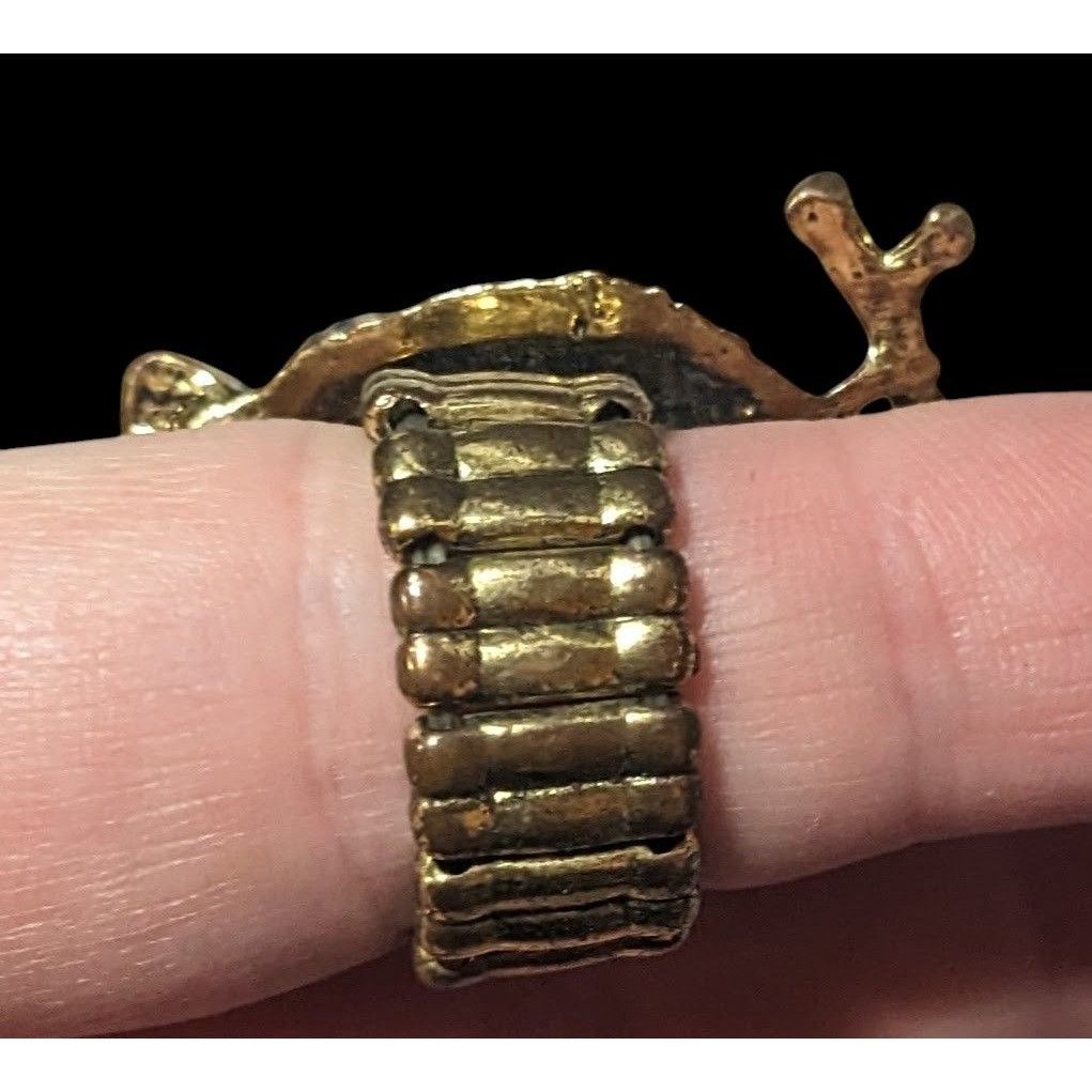 Other Witchy Cottagecore Pink Rhinestone Gold Tone Owl Stretch Rin Size ONE SIZE - 7 Thumbnail