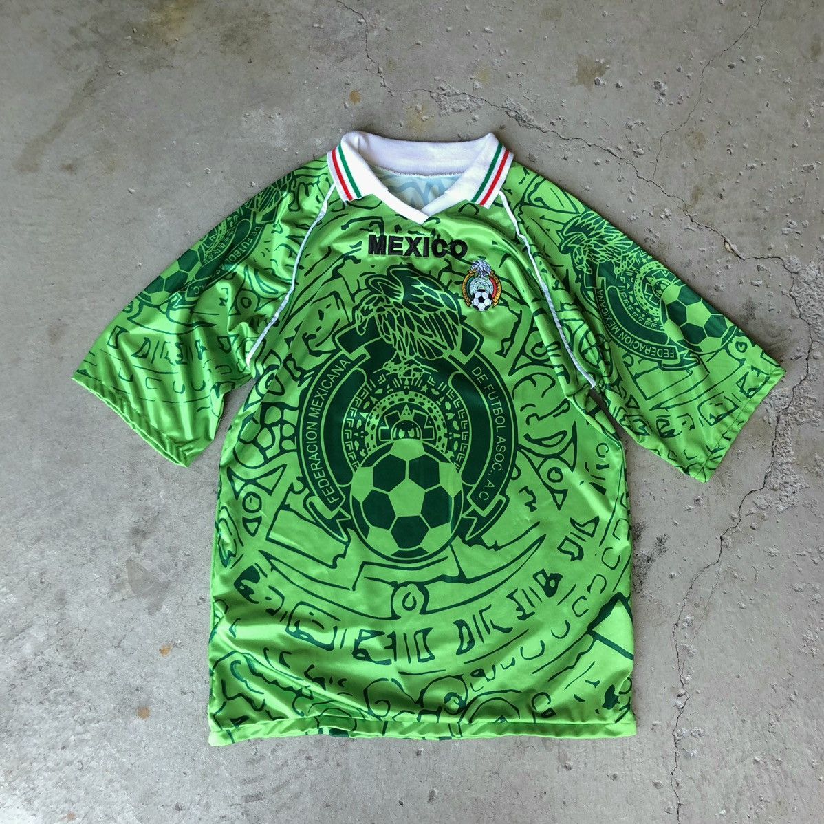 Vintage Vintage 90s Mexico Federacion De Futbol A.C Soccer Jersey Size US XL / EU 56 / 4 - 1 Thumbnail