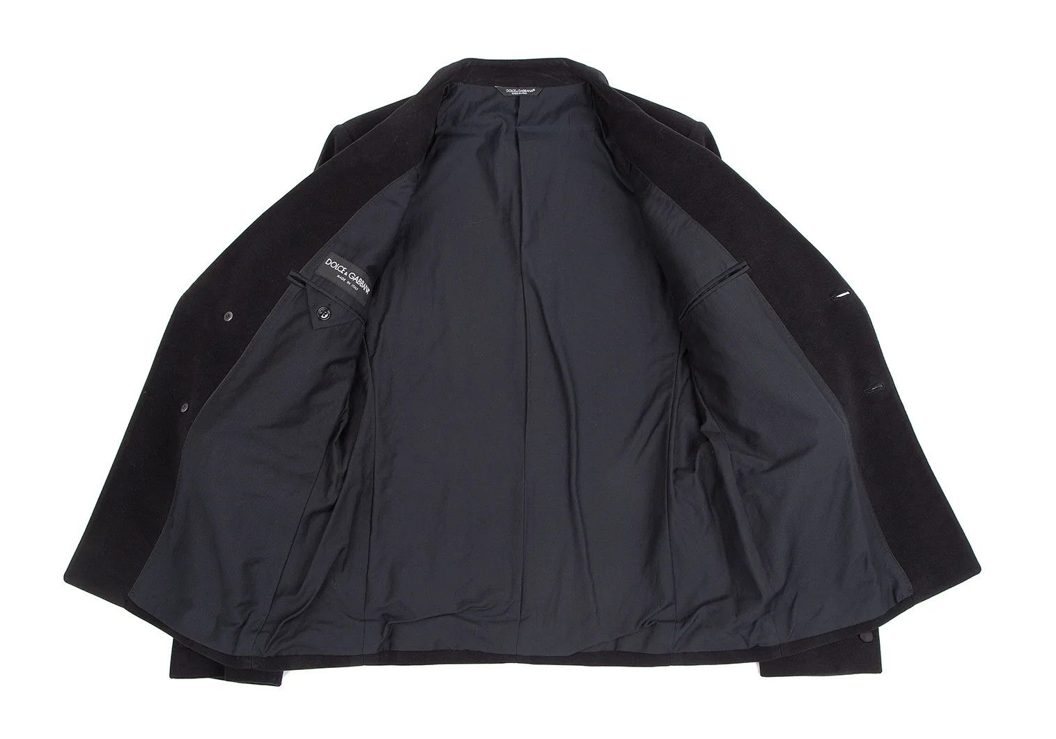 Dolce & Gabbana Cotton Peach Skin Peak Lapel Jacket in Black Size 50 Size US M / EU 48-50 / 2 - 10 Thumbnail
